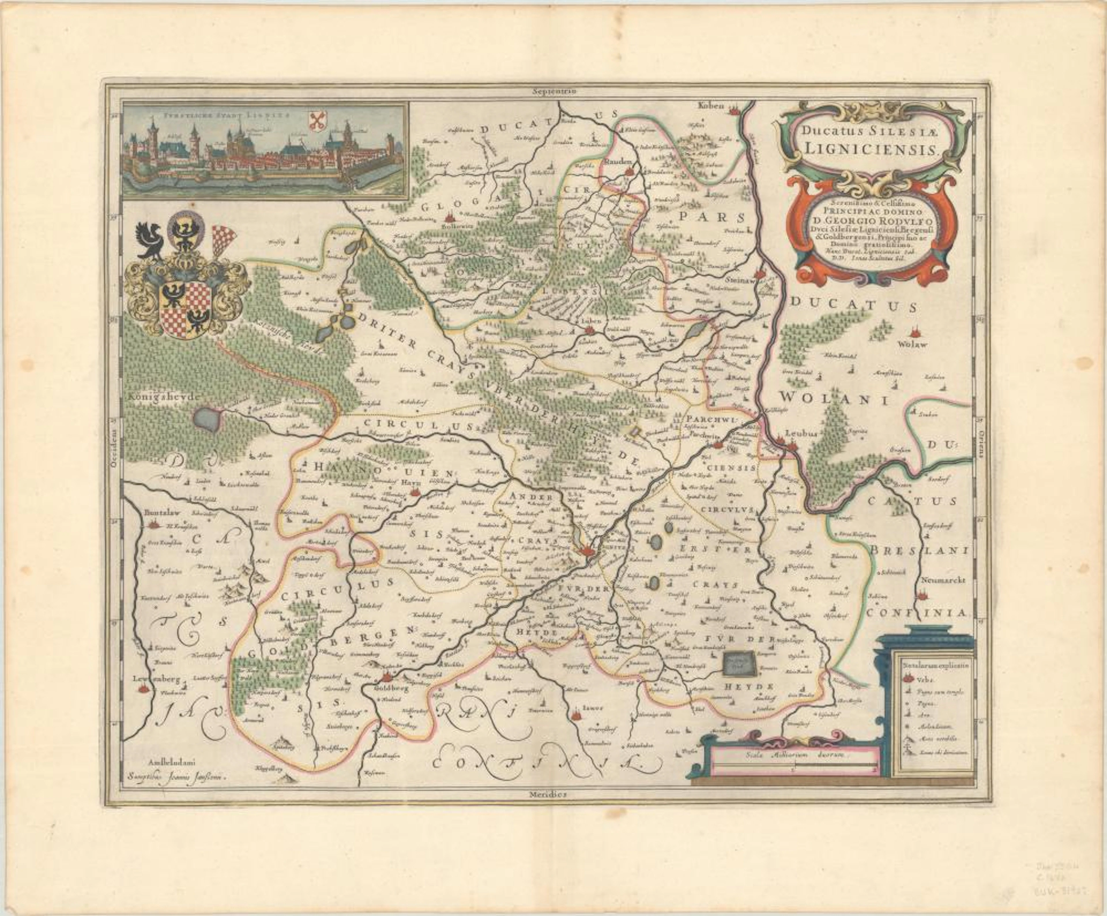 (Map - Southwestern Poland) Ducatus Silesiae Ligniciensis