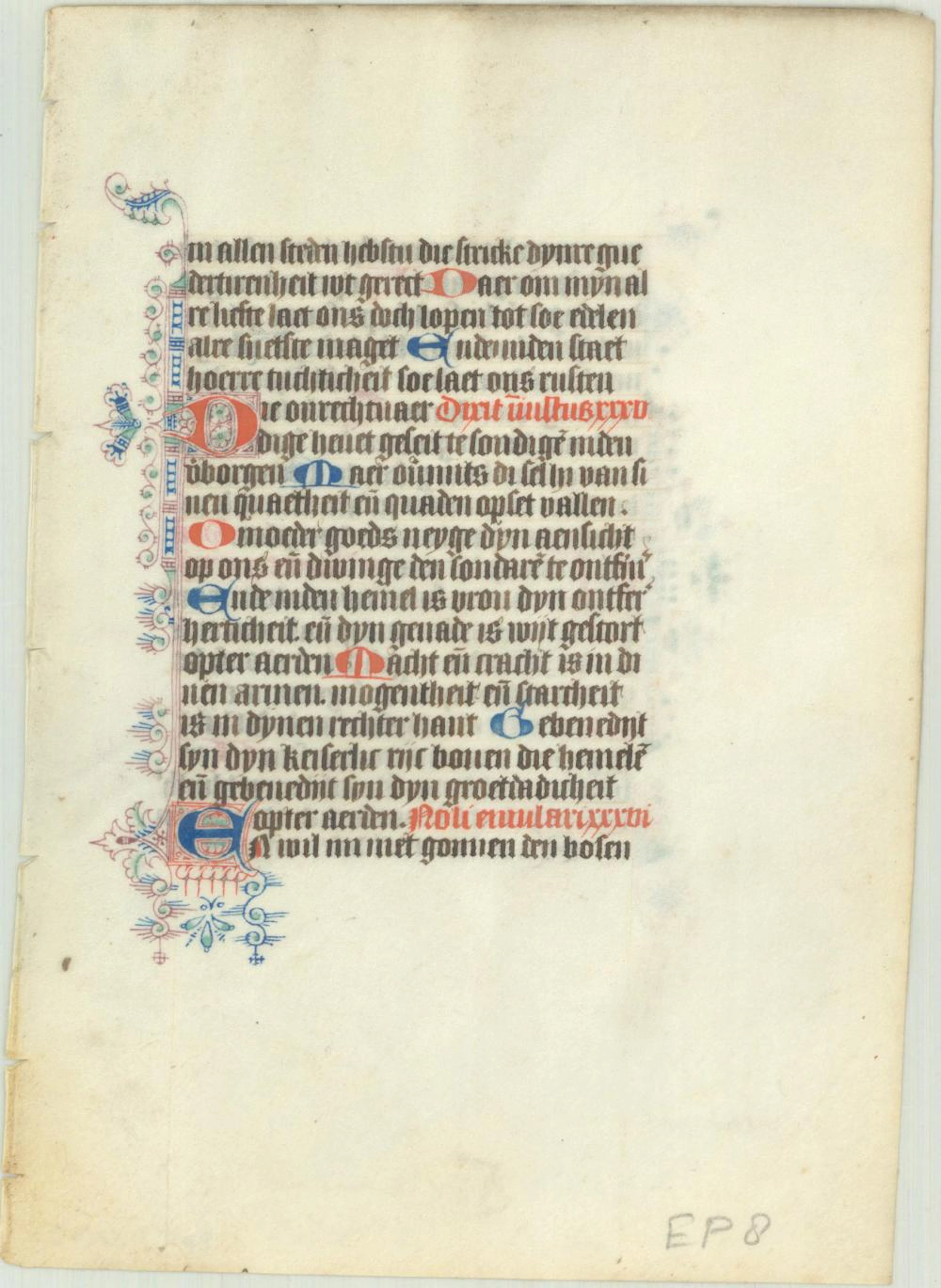 (Manuscript - Medieval Manuscripts) [Illuminated Leaf]