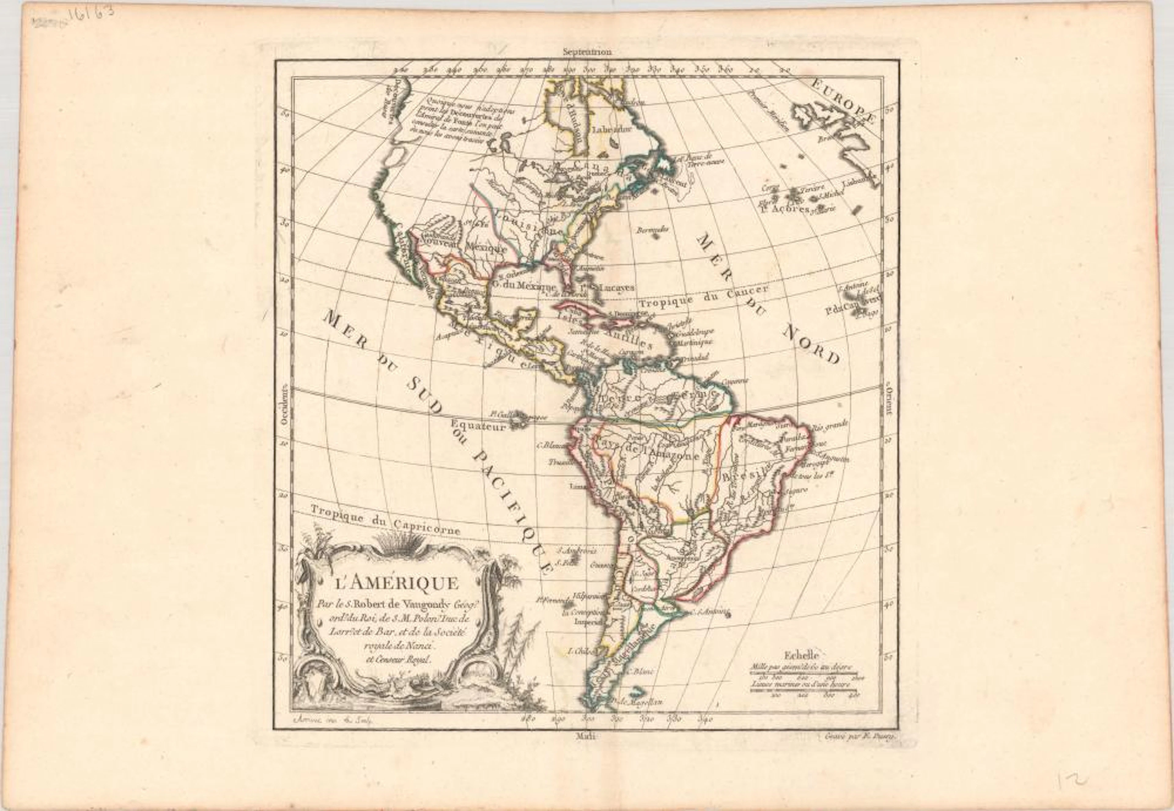 (Map - Western Hemisphere - America) L'Amerique