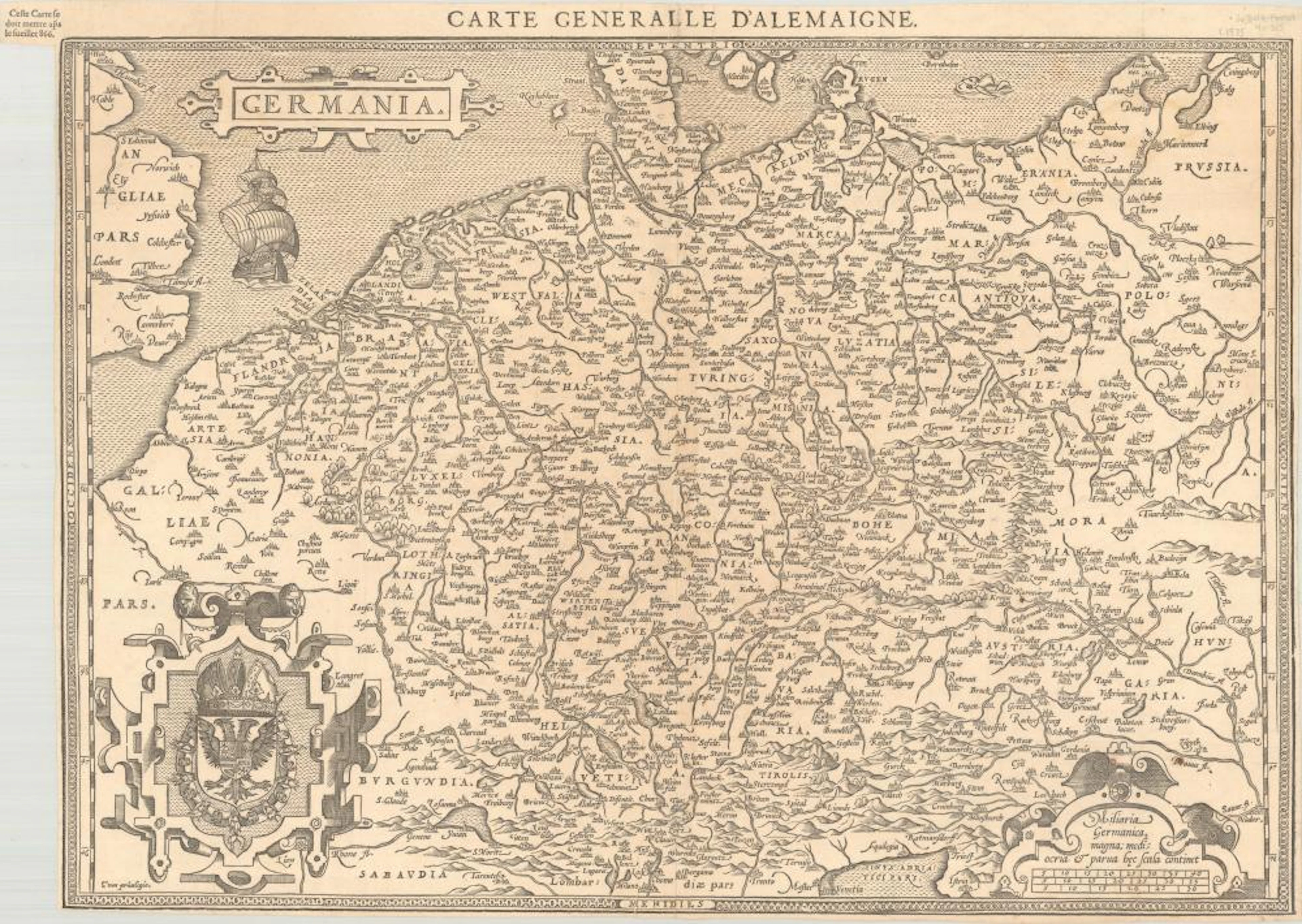 (Map - Central Europe, Germany) Germania