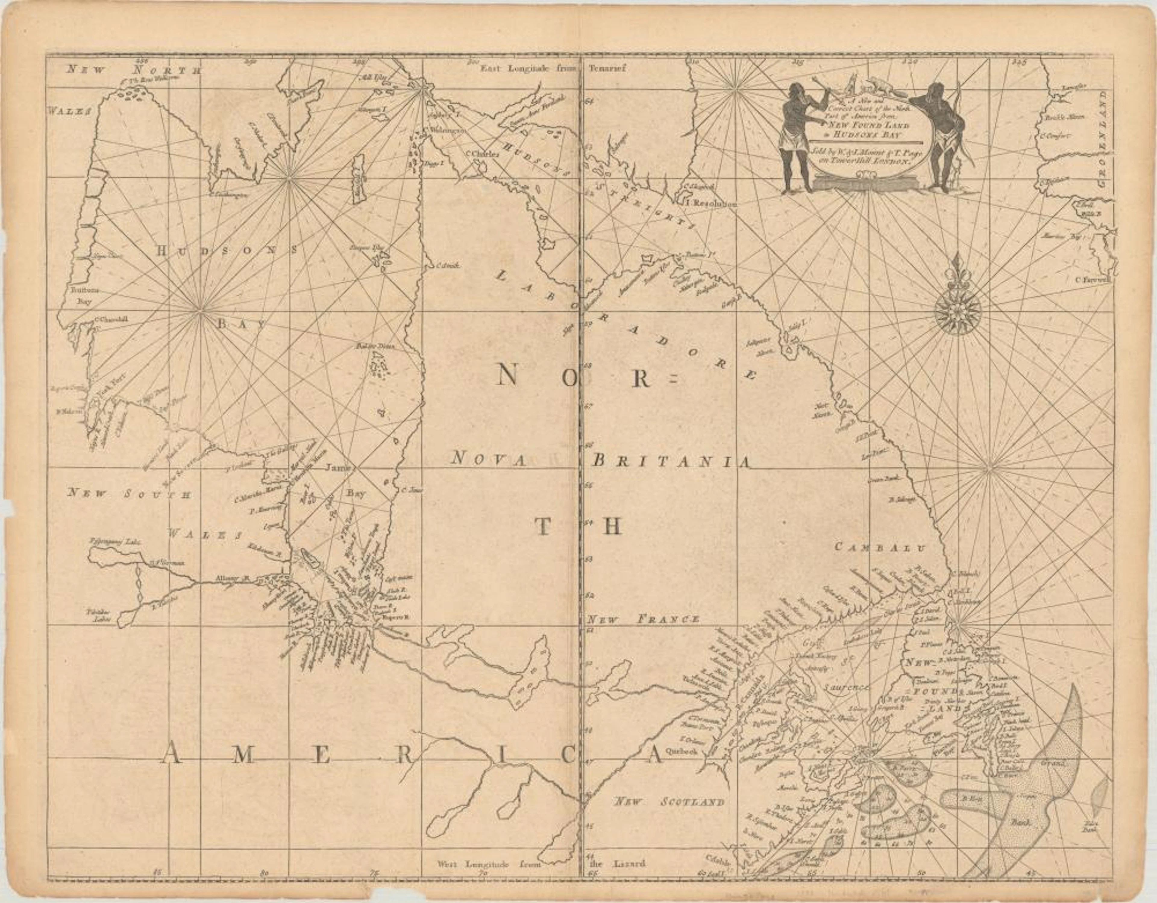 (Map - Eastern Canada) A New and Correct Chart of the...