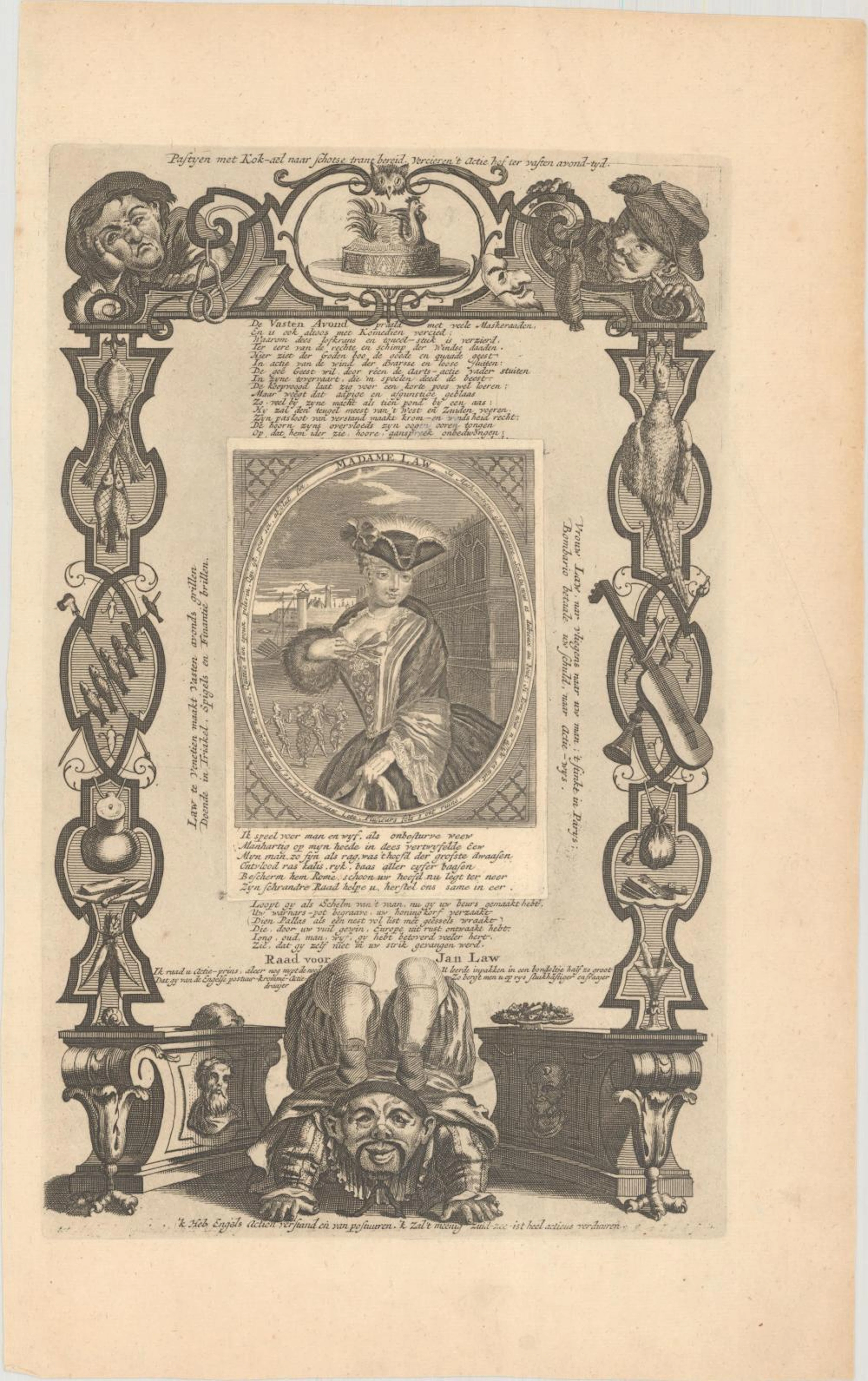 (Engraving - Portrait, Mississippi Bubble) Madame Law