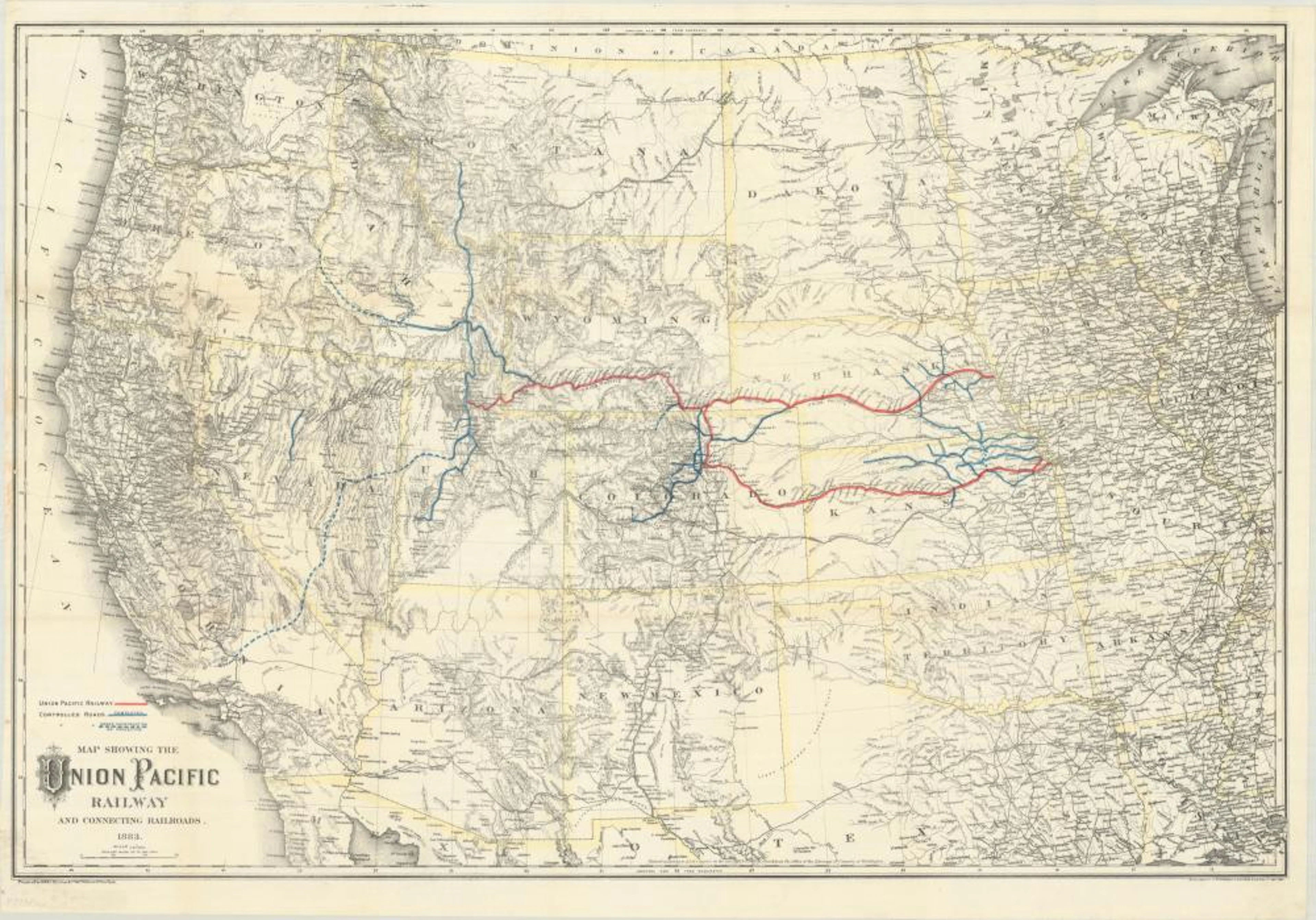 (Map - Western United States) Map Showing the Union...