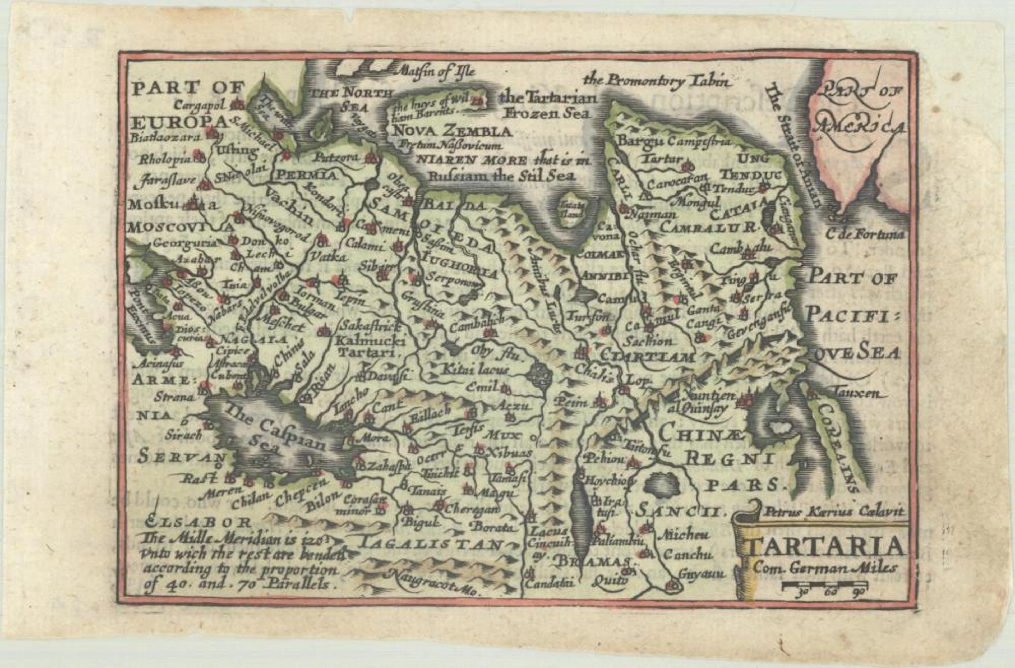 (Maps - Northern Asia) [Lot of 2] Tartaria [and] Nieuwe Kaart van Tartarie