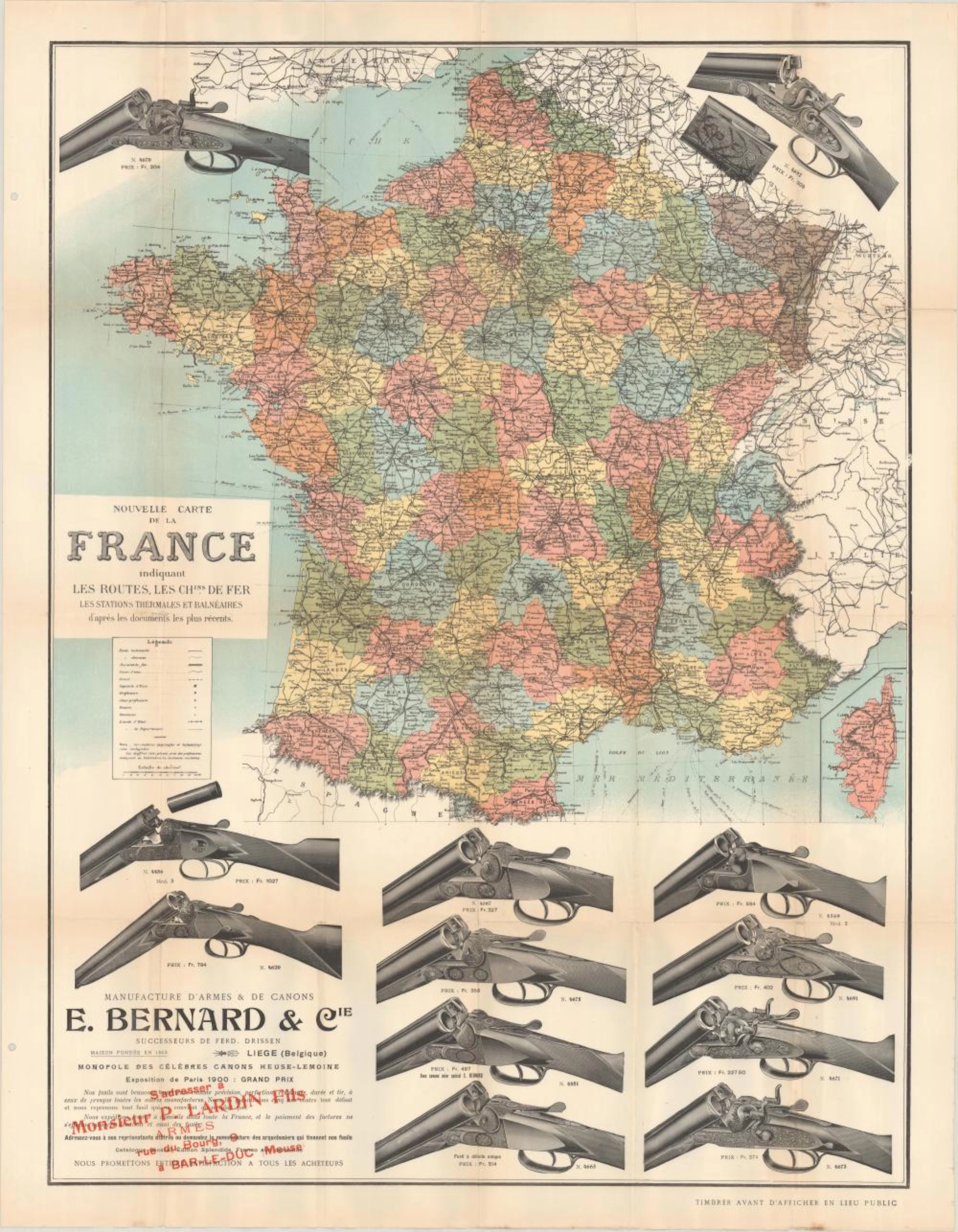 (Map - France) Nouvelle Carte de la France Indiquant les Routes