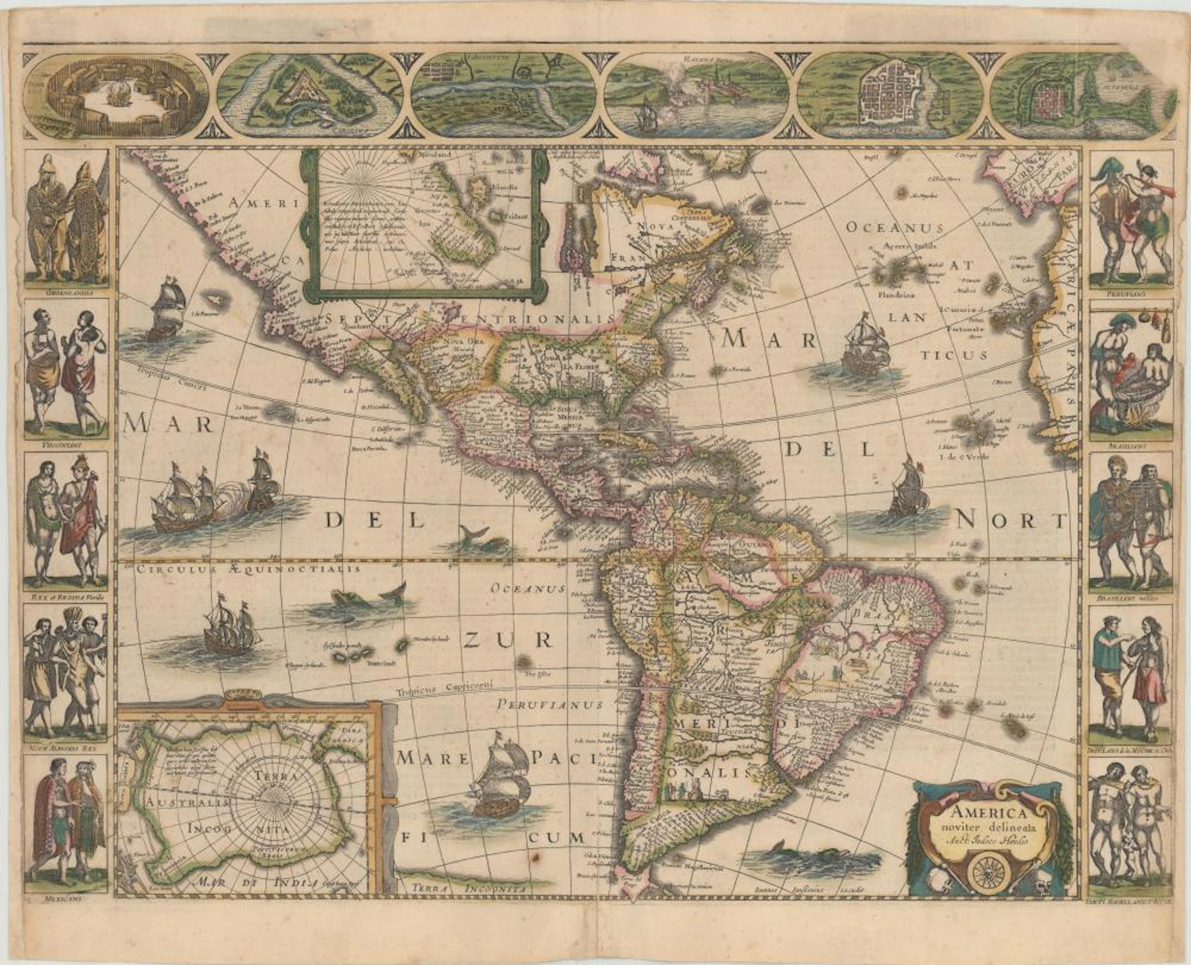 (Map - Western Hemisphere - America) America Noviter Delineata