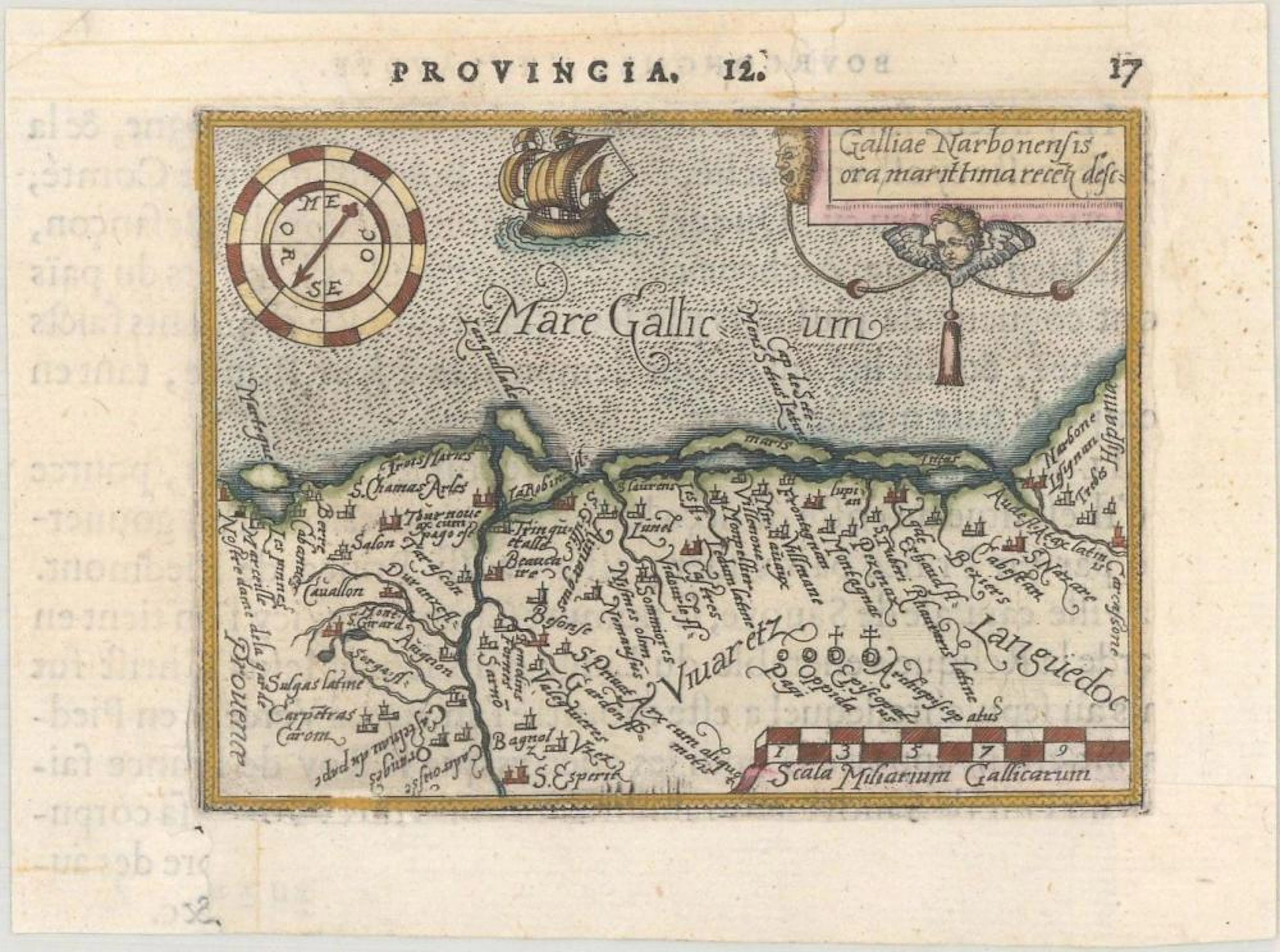 (Map - Southern France) Galliae Narbonensis ora Marittima Recen Desc