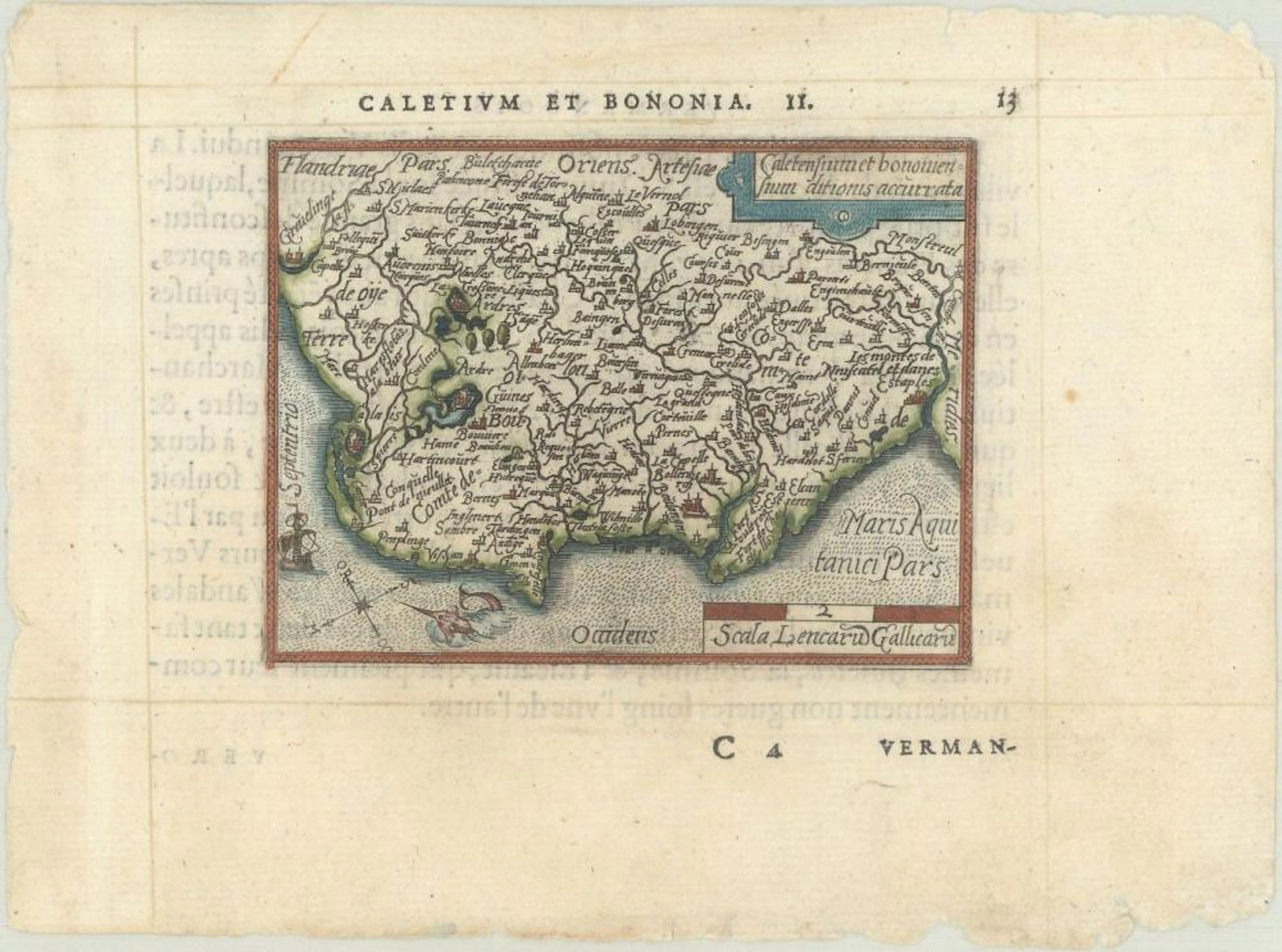 (Map - Northern France) Caletensium et Bononiensium Ditionis Accurata