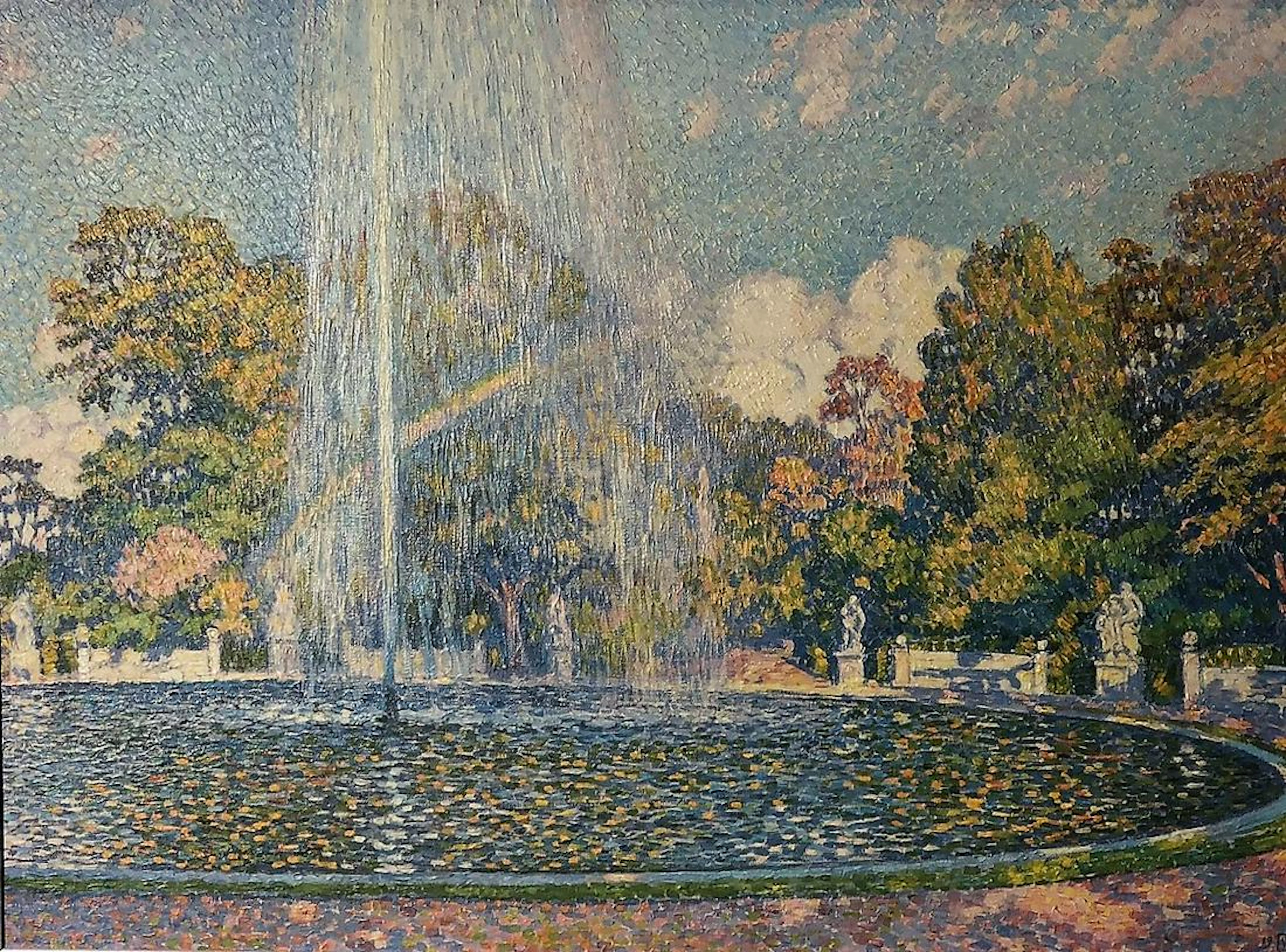 POINTILISM LANDSCAPE PAINTING.