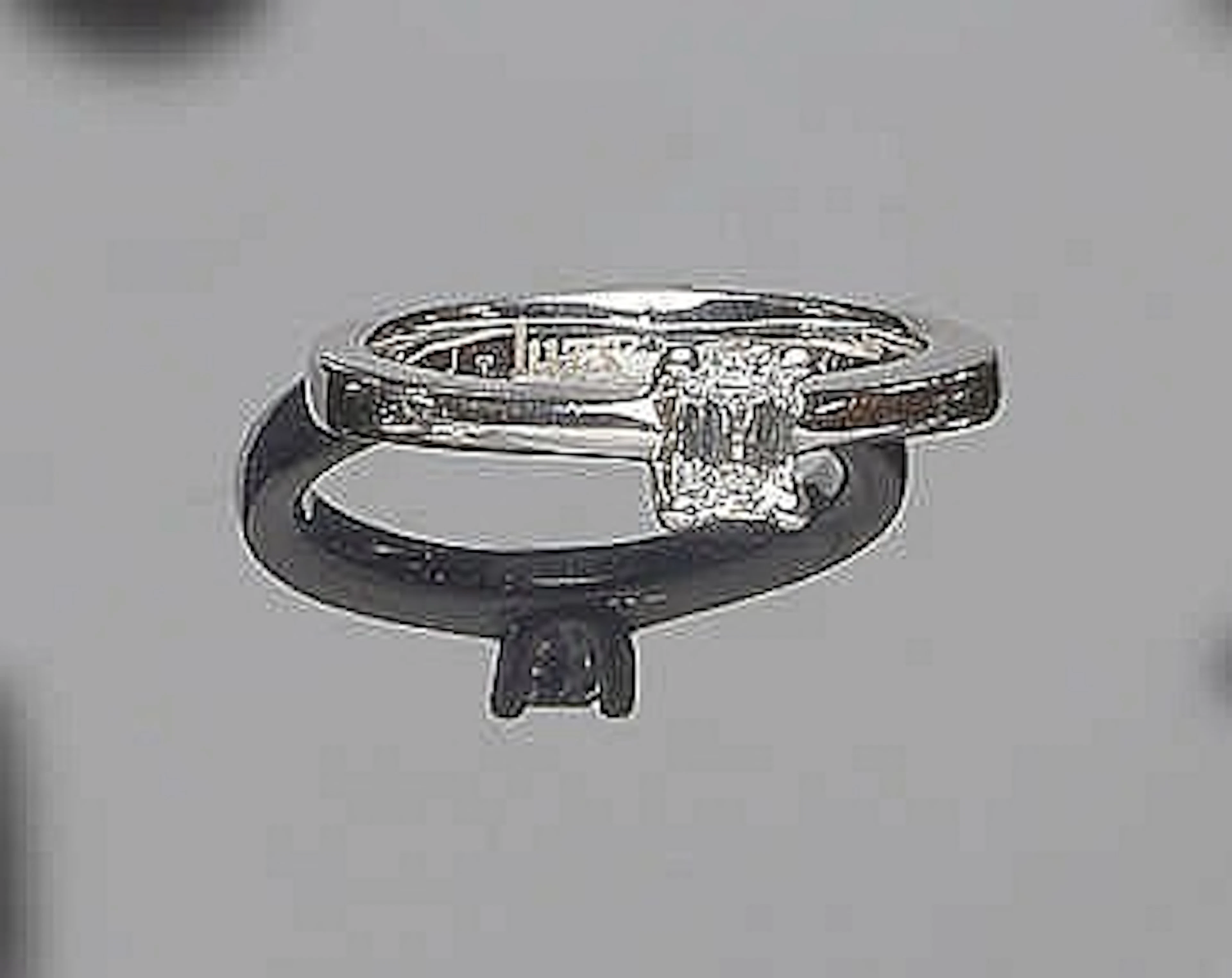 A GOLD AND DIAMOND RING