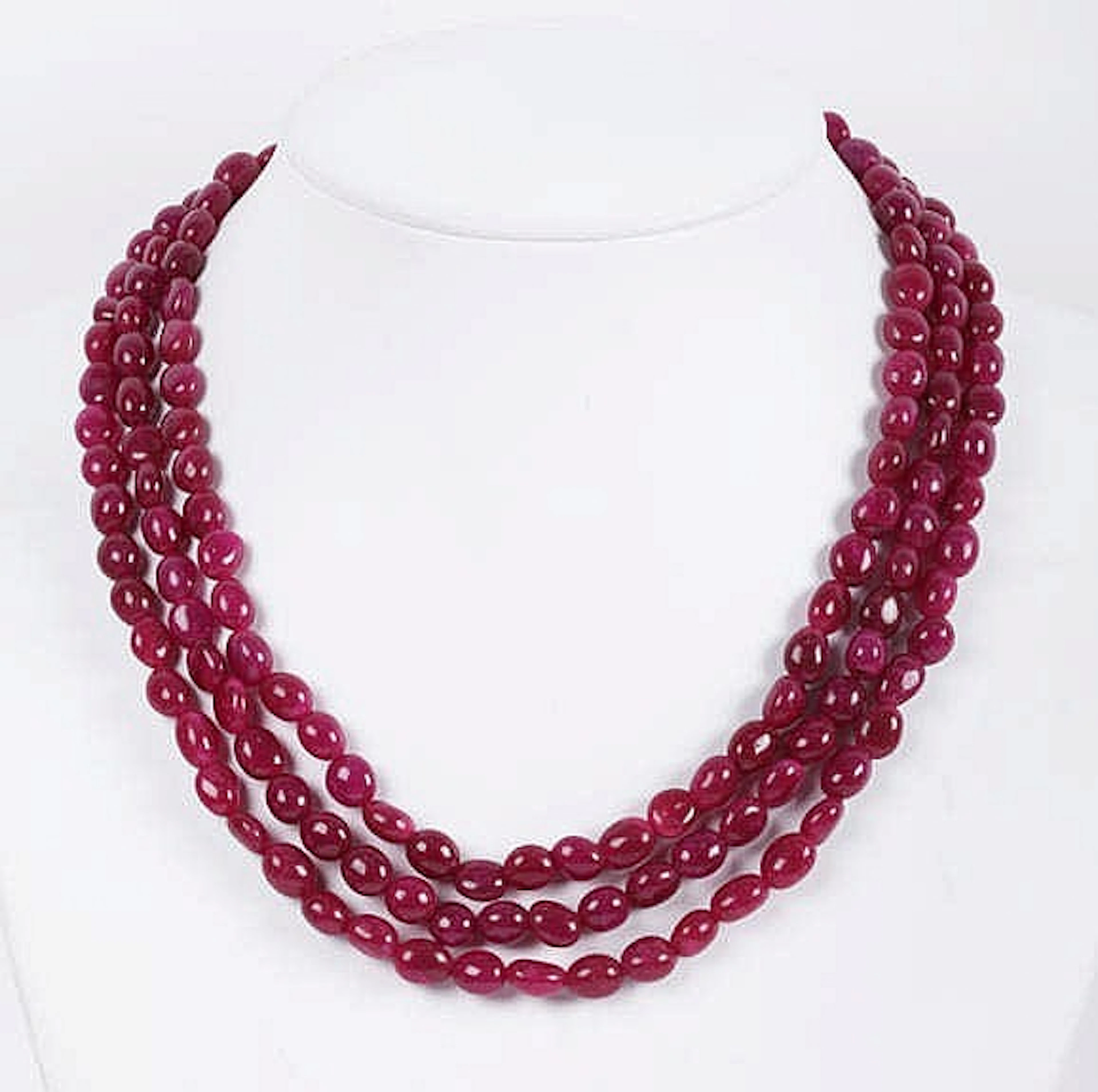 TWO RUBY NECKLACES