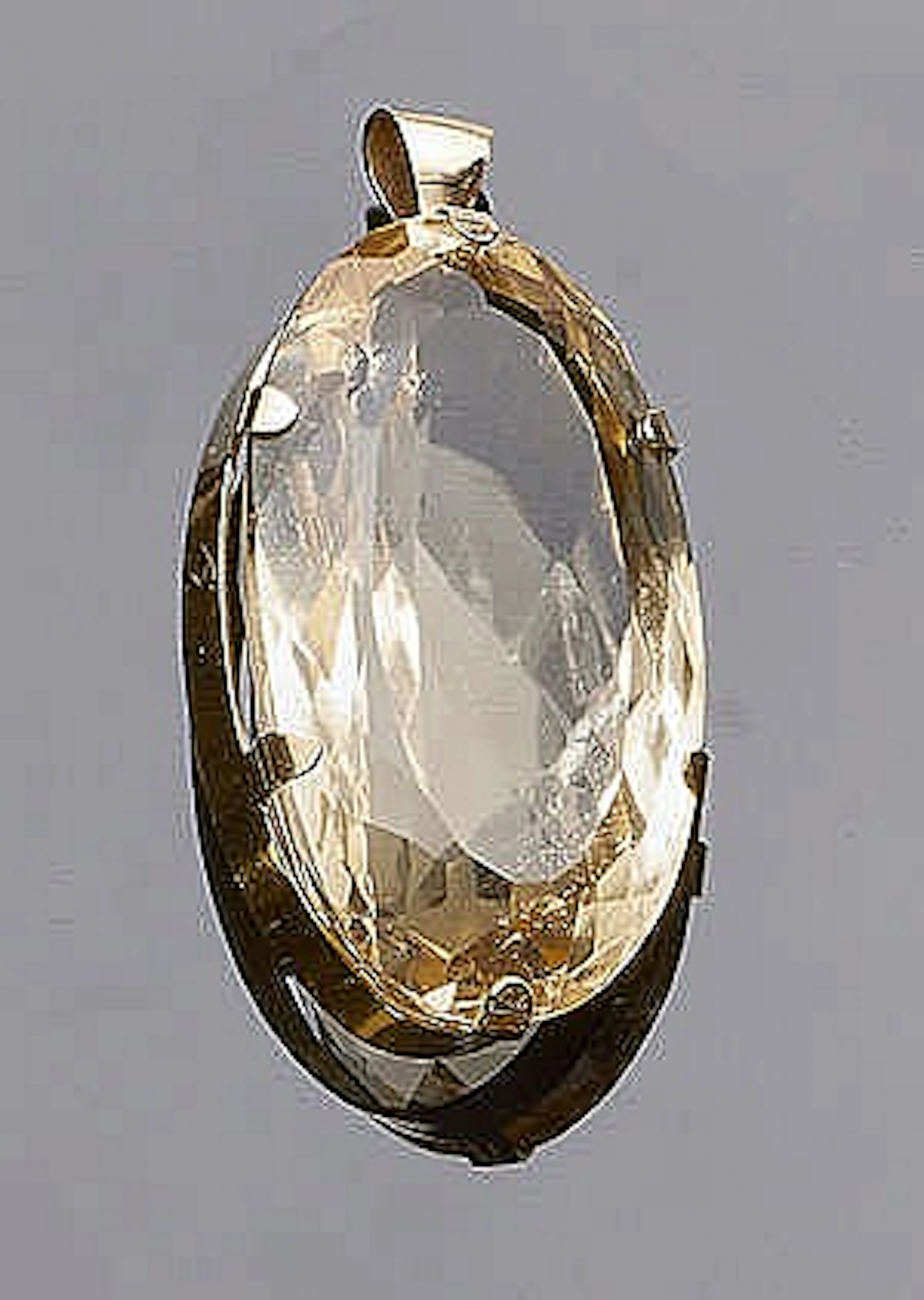 A VINTAGE TOPAZ BROOCH PENDANT