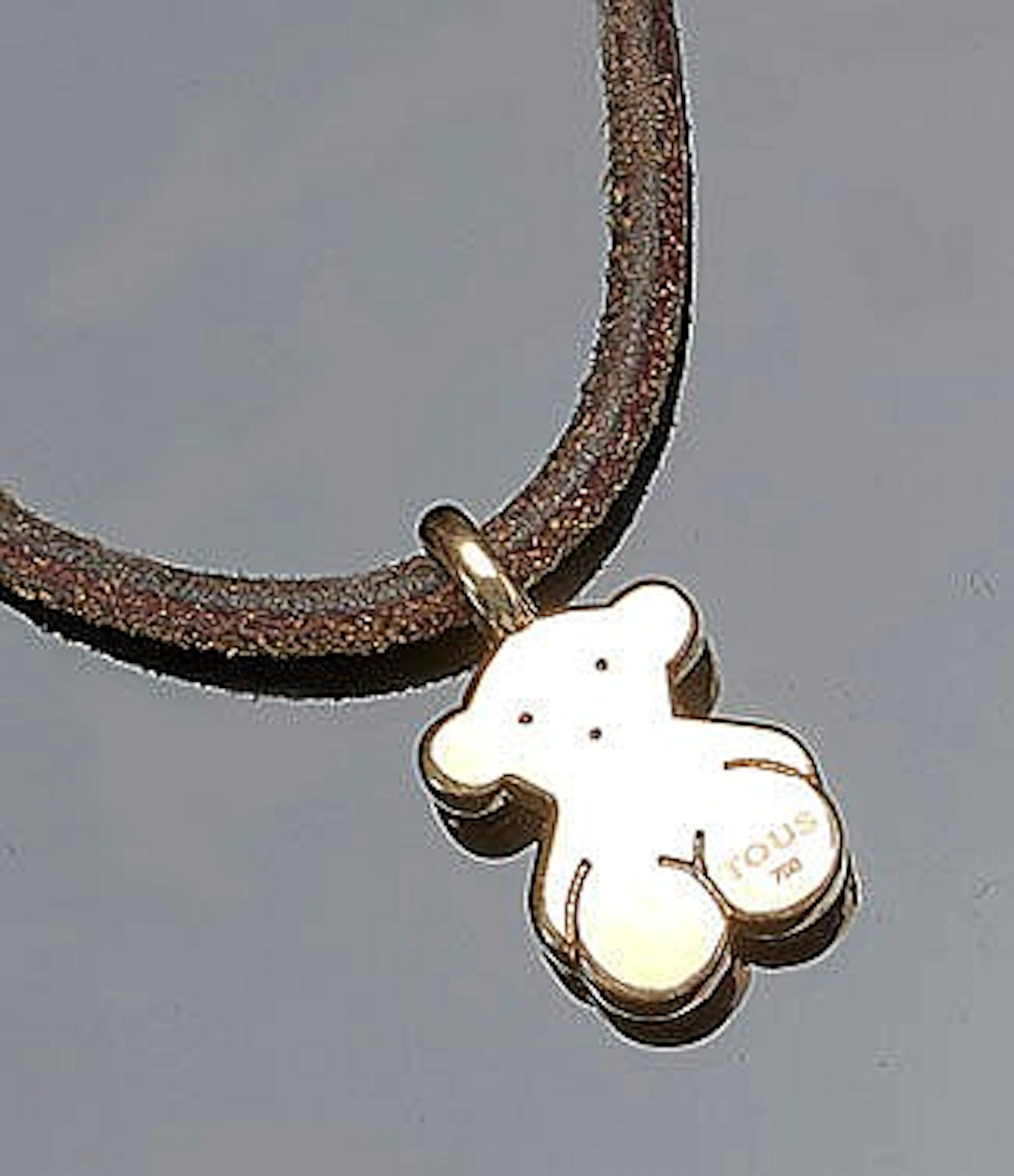 TOUS LEATHER CORD PENDANT NECKLACE