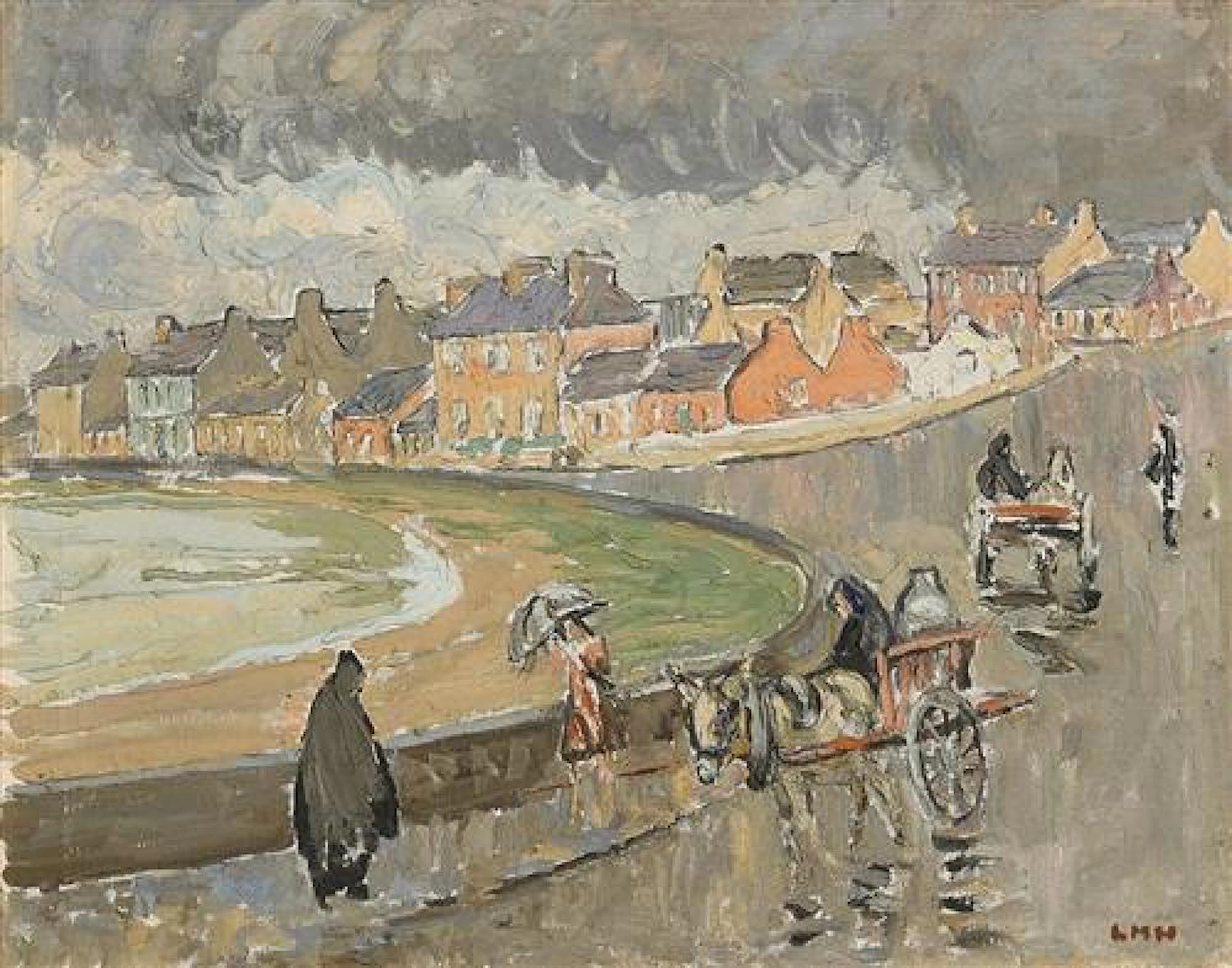 Letitia Marion Hamilton RHA (1878-1964) Rain at Kilkee, Co. Clare (1948)