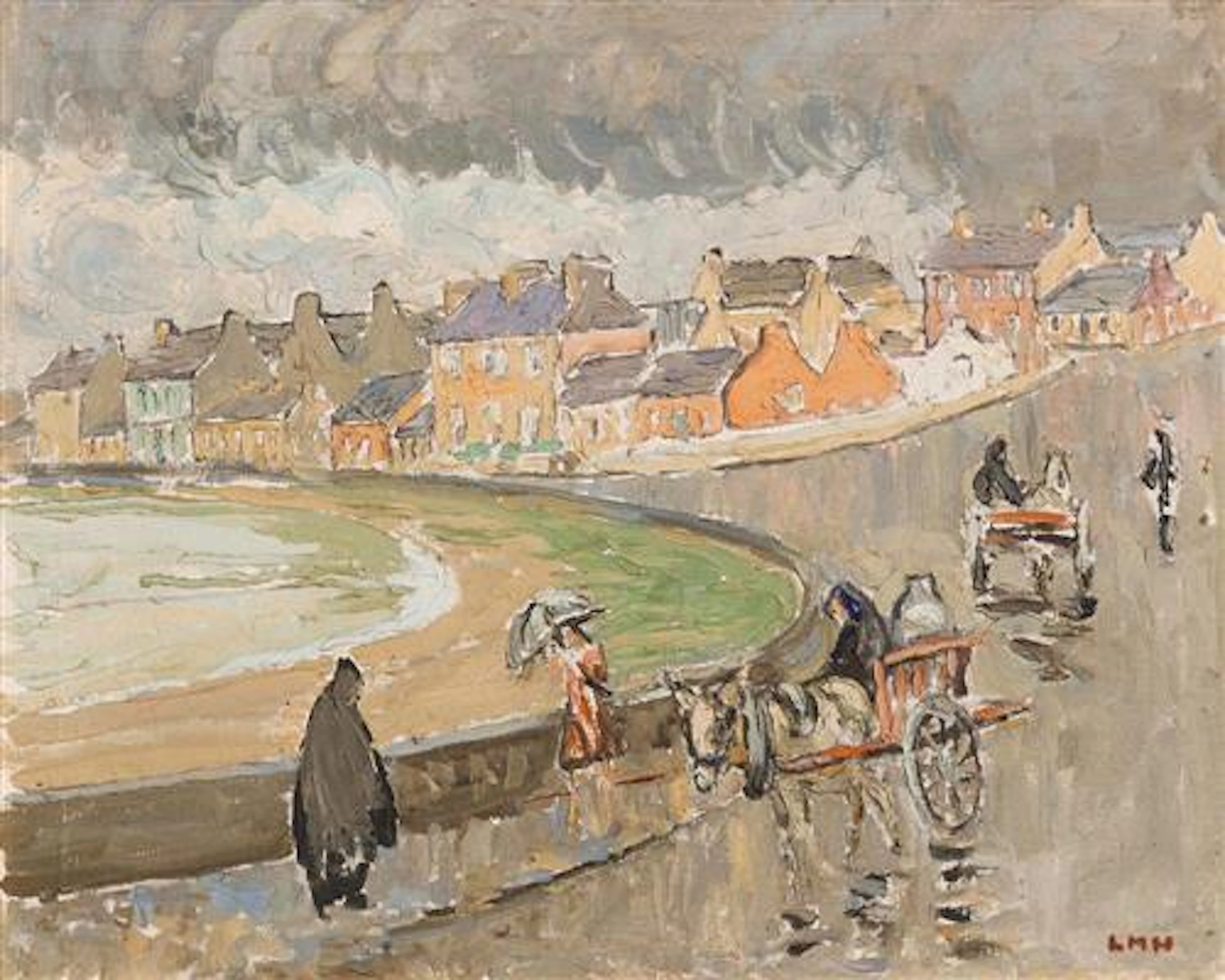 Letitia Marion Hamilton RHA (1878-1964) Rain at Kilkee. Co. Clare (1948)