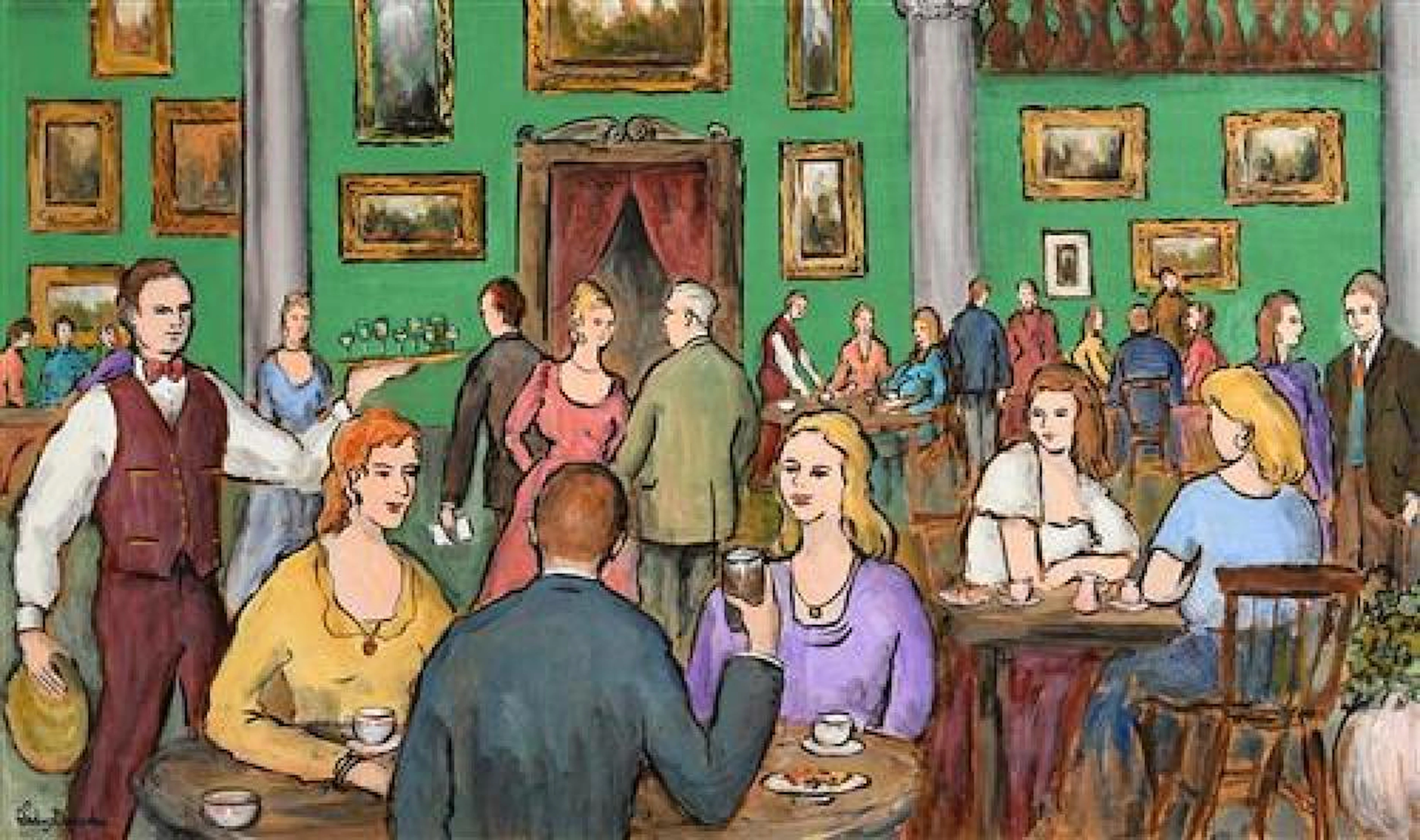 Gladys Maccabe ROI FRSA MA HRUA (1918-2018) The Green Room, Shelbourne Hotel