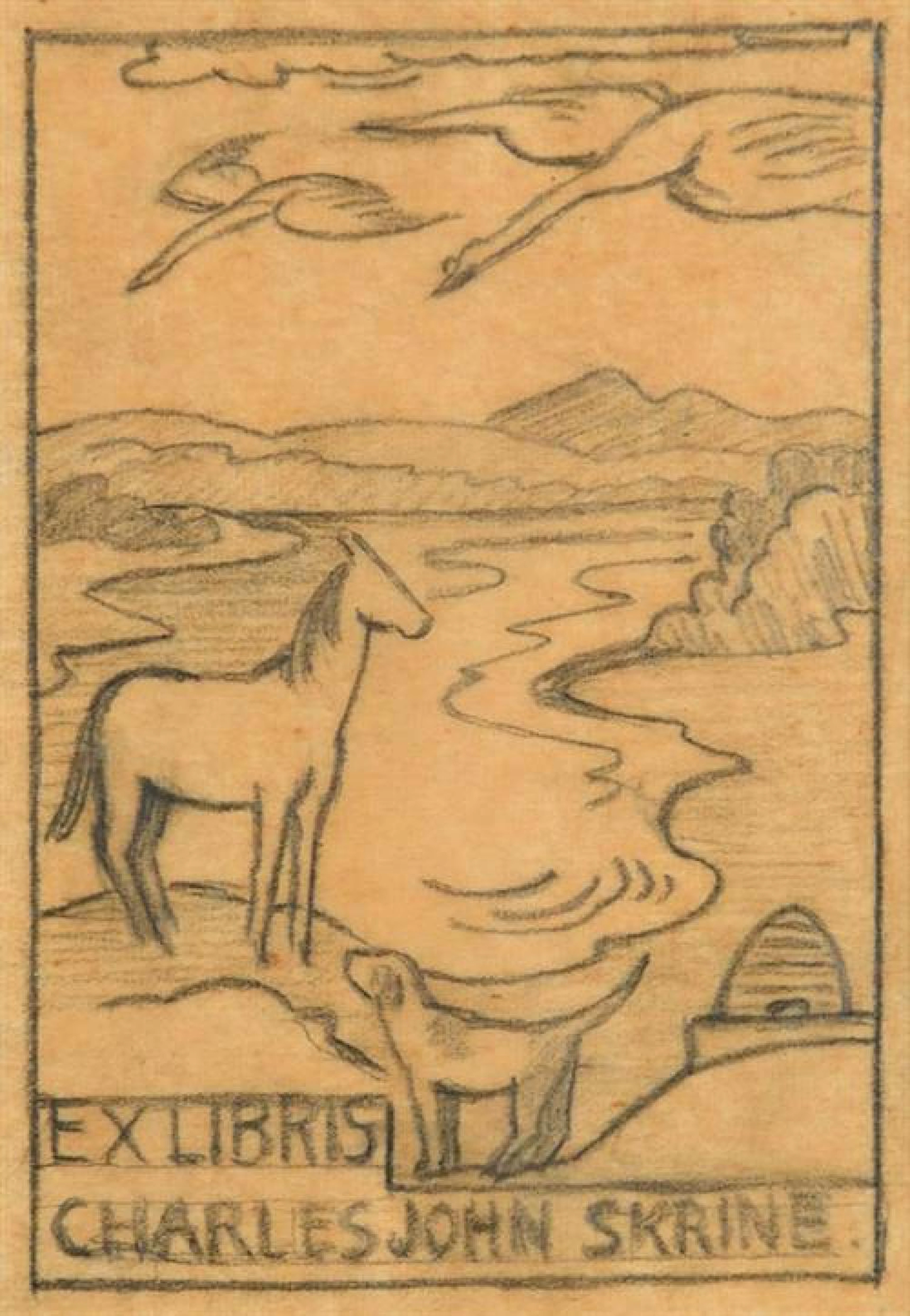 Mainie Jellett (1897-1944) Bookplate Design for Charles...
