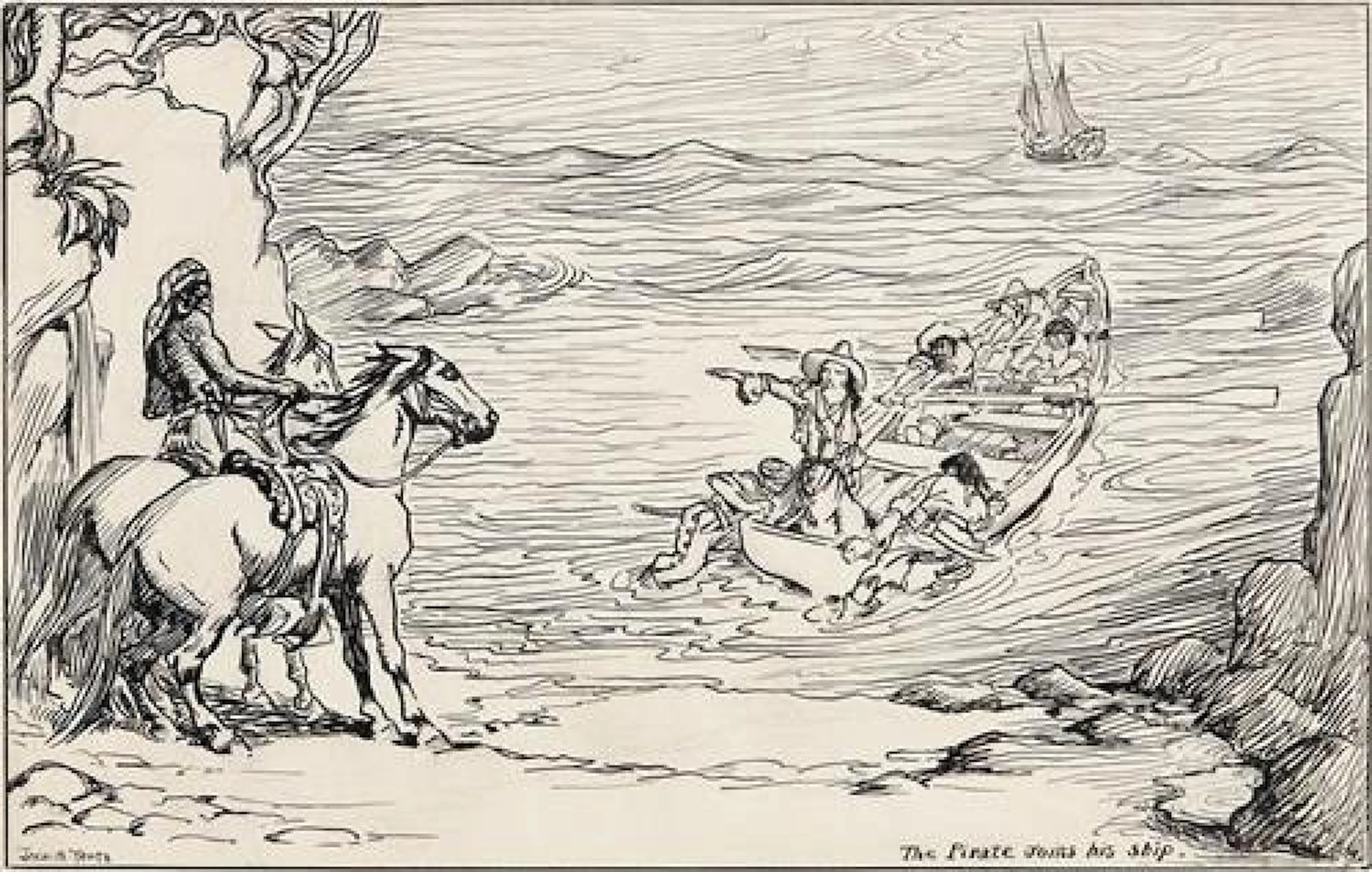 Jack Butler Yeats RHA (1871-1957) The Pirate Joins his Ship