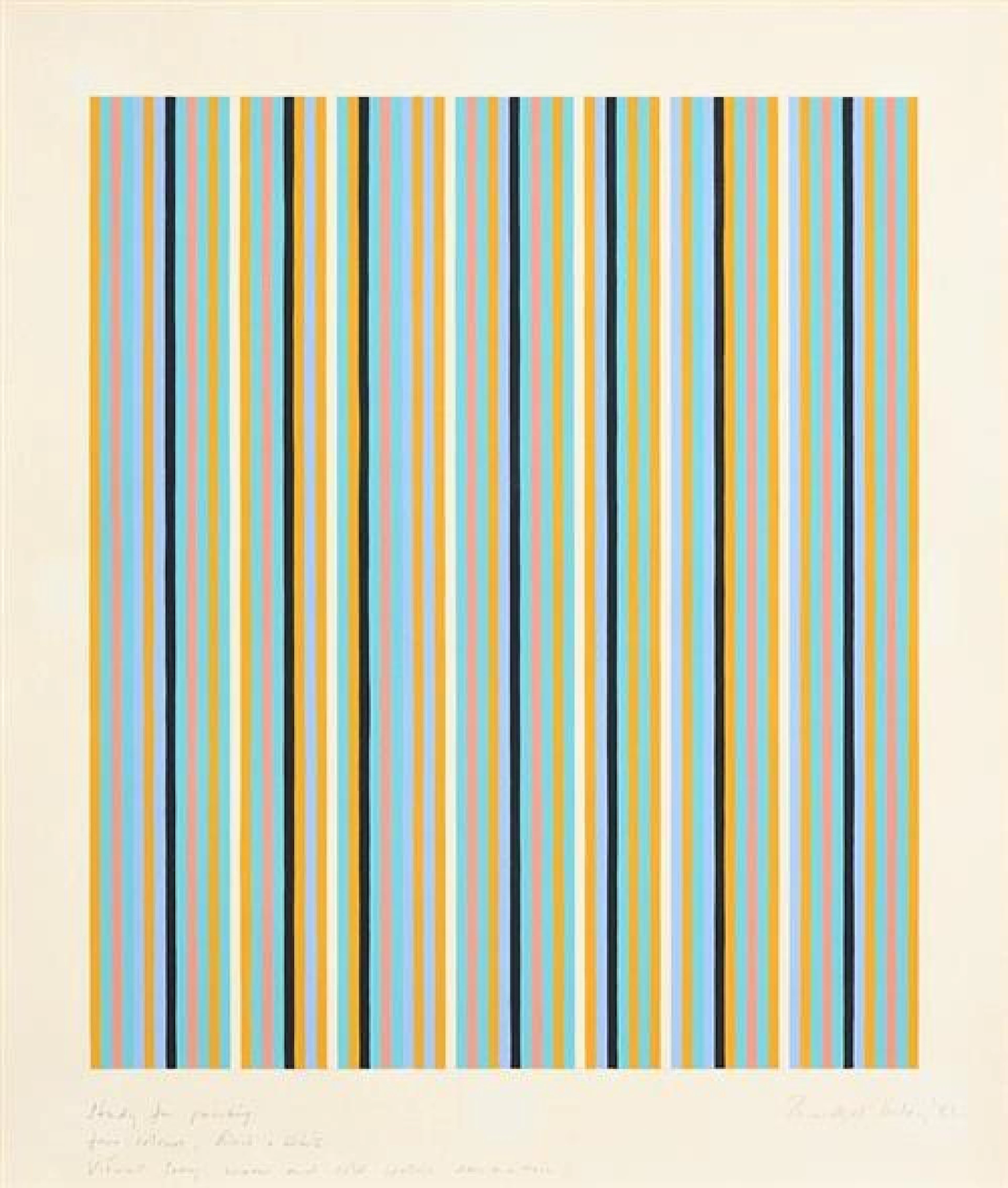 Bridget Riley (b.1931) British (R 2014) Study For Painting Four Colours