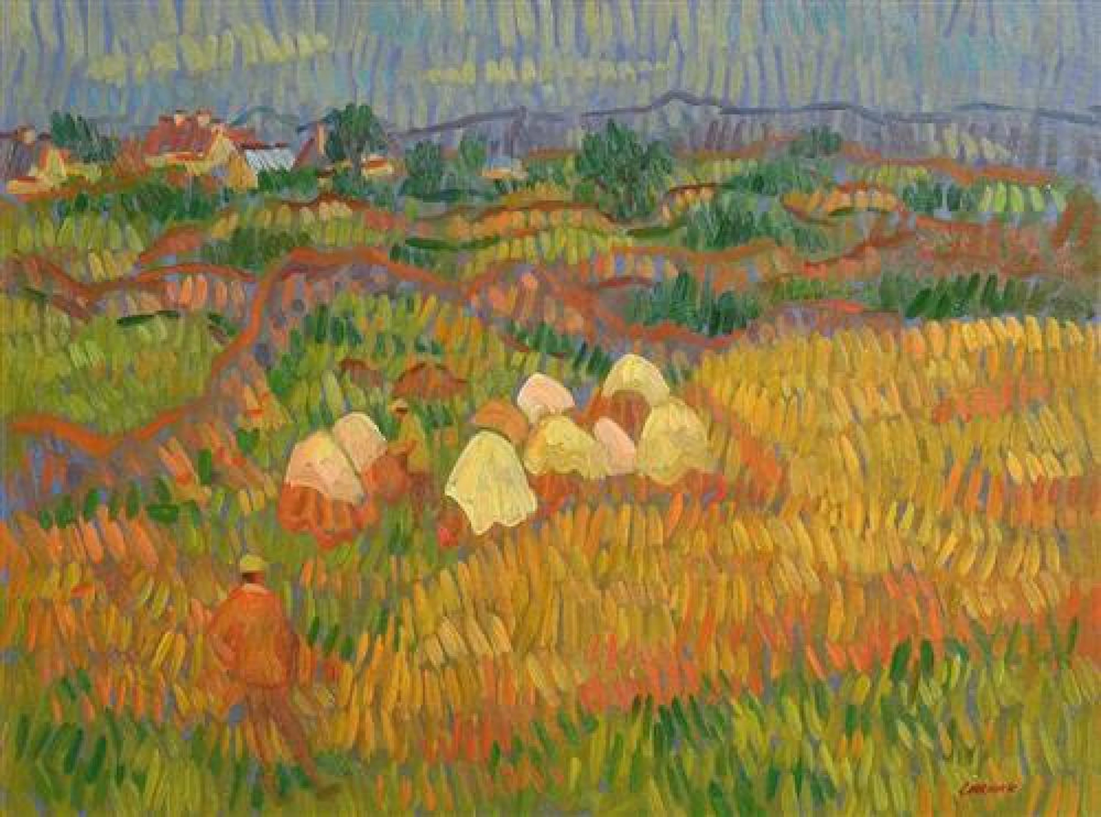 Desmond Carrick RHA (1928-2012) Haystacks, Ballyconneely