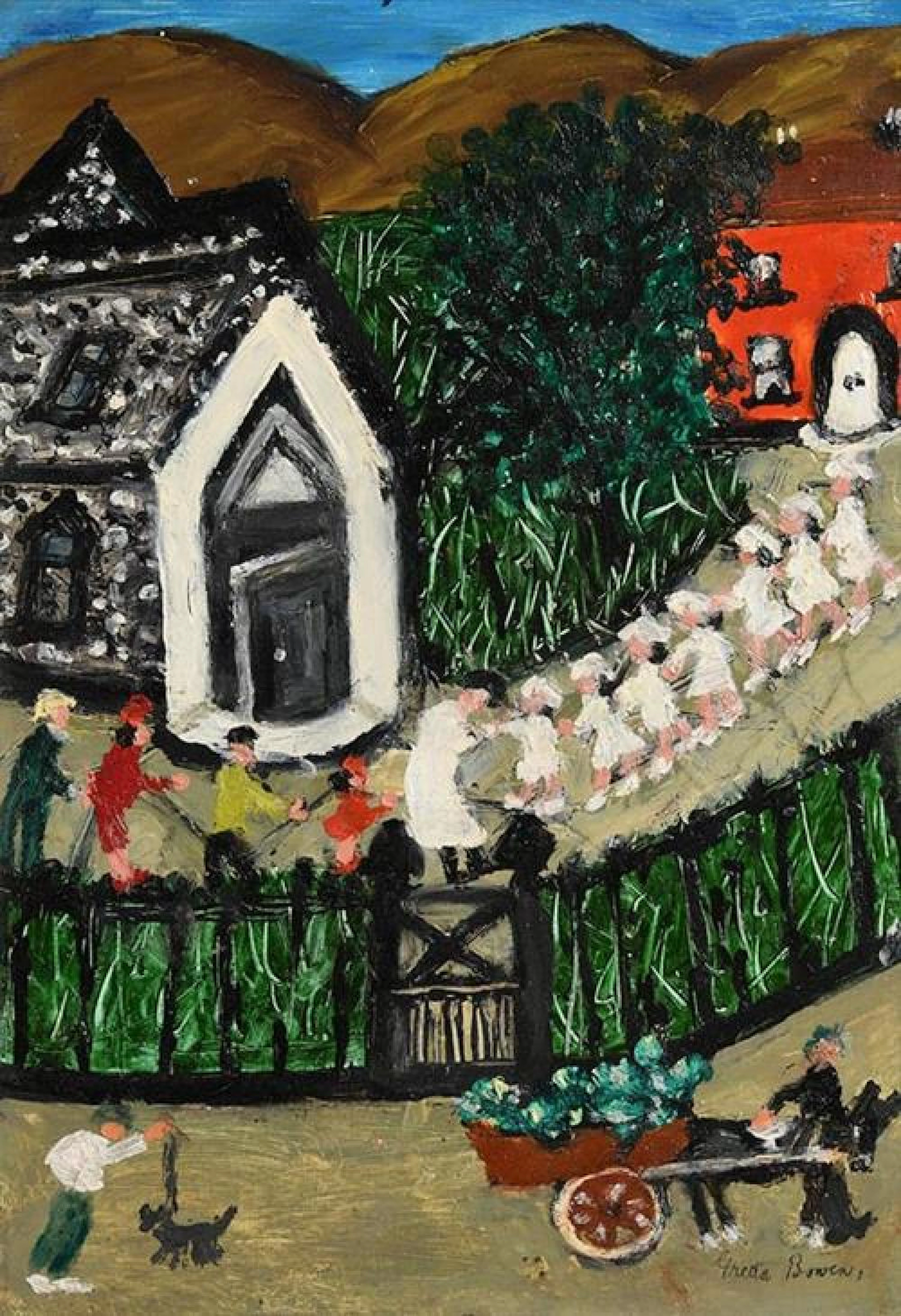 Gretta Bowen (1880-1981) First Communion Procession