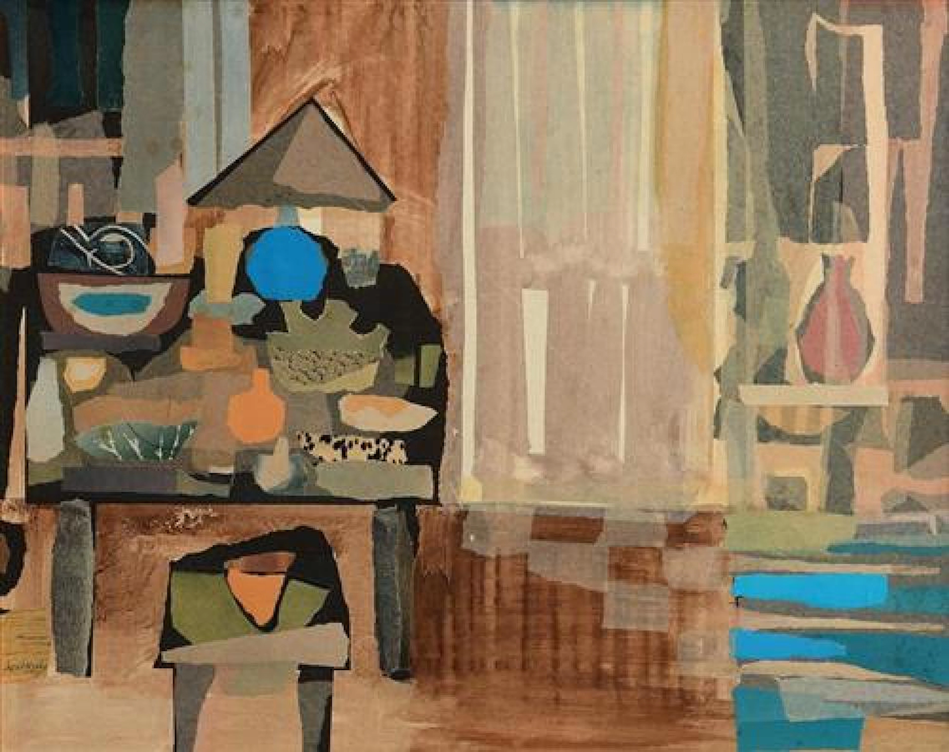 Arthur Armstrong RHA (1924-1996) Still Life - Table and Door