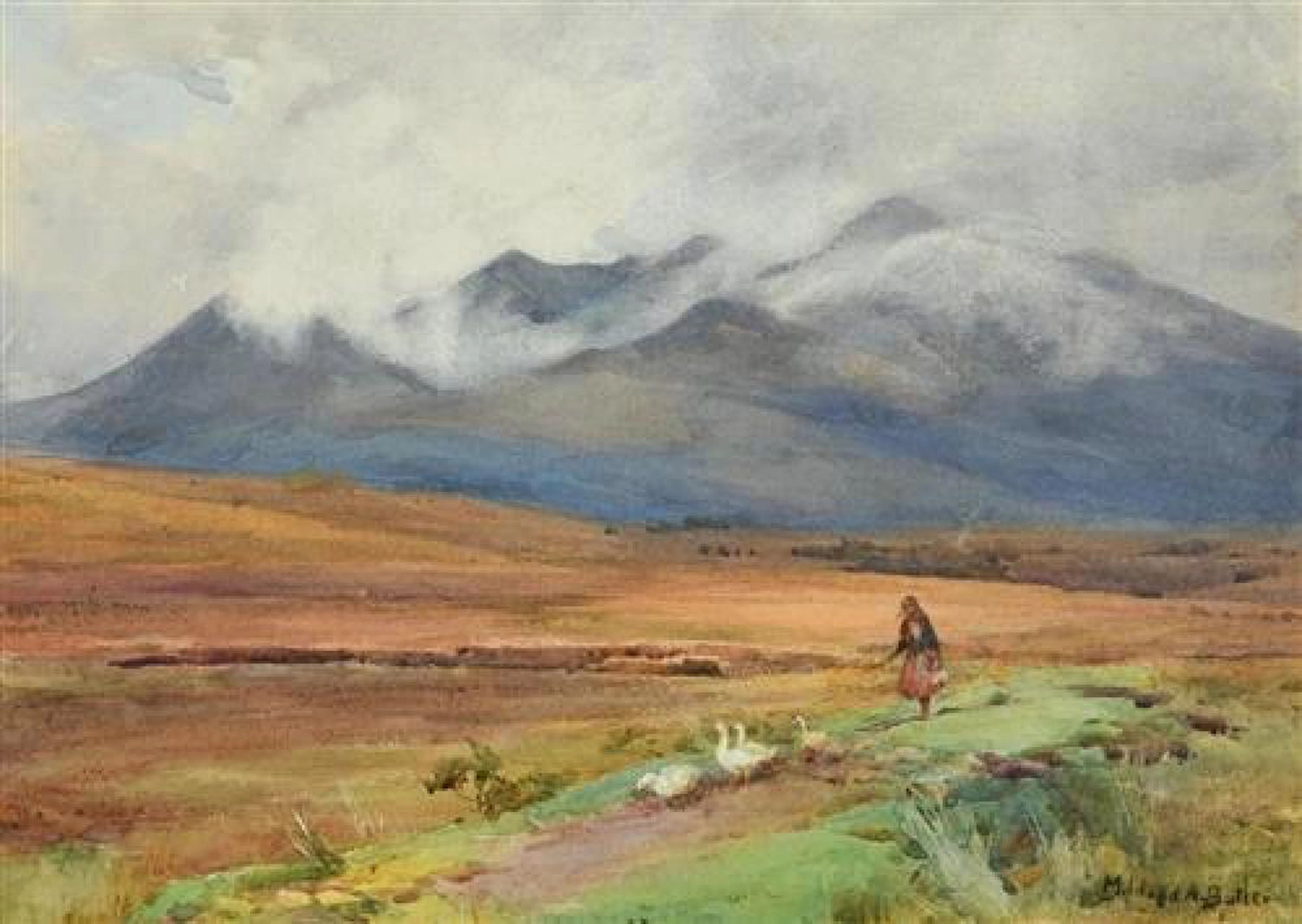 Mildred Anne Butler RWS RUA (1858-1941) MacGillycuddy Reeks, Co Kerry