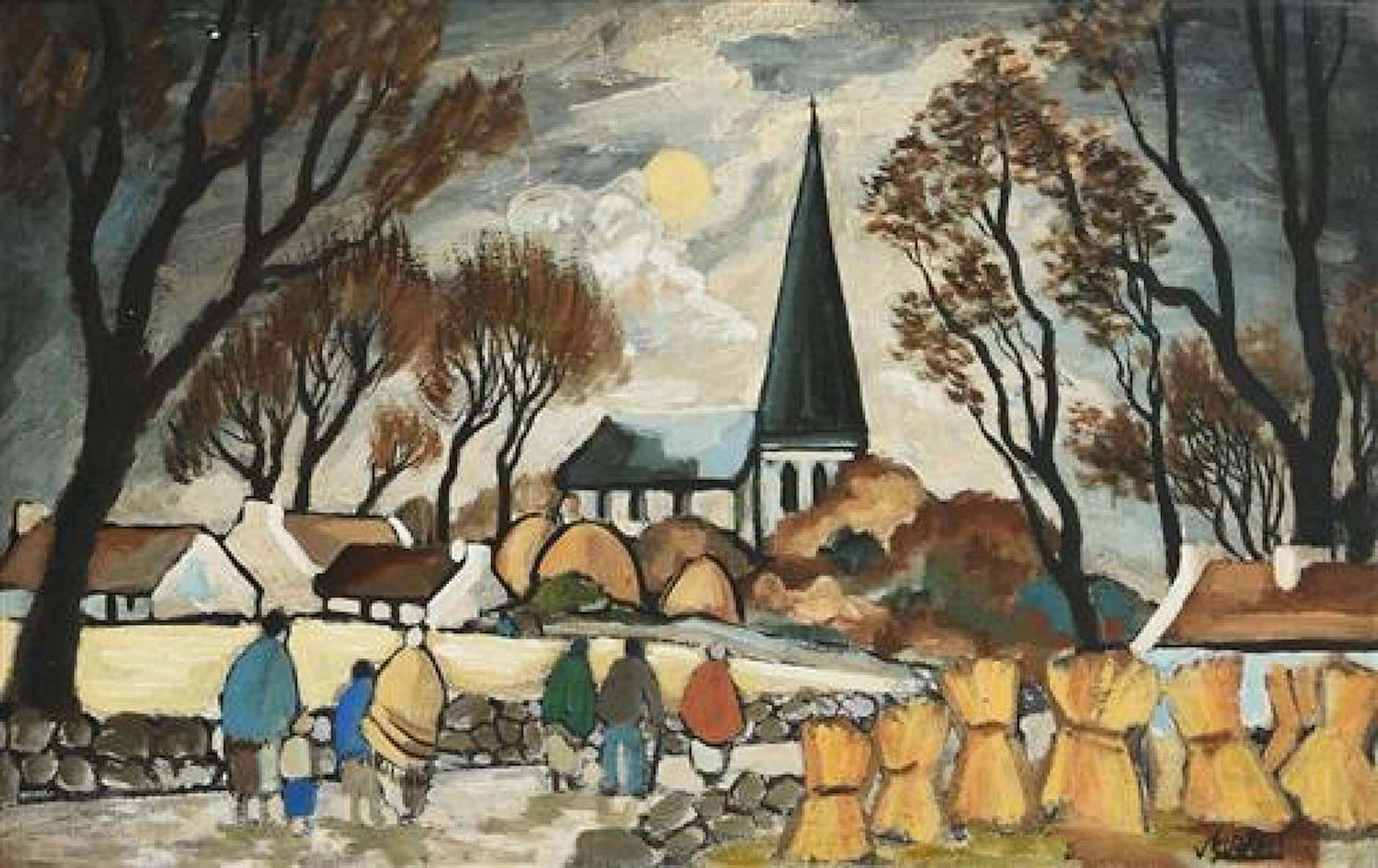 Markey Robinson (1918-1999) Church Harvest