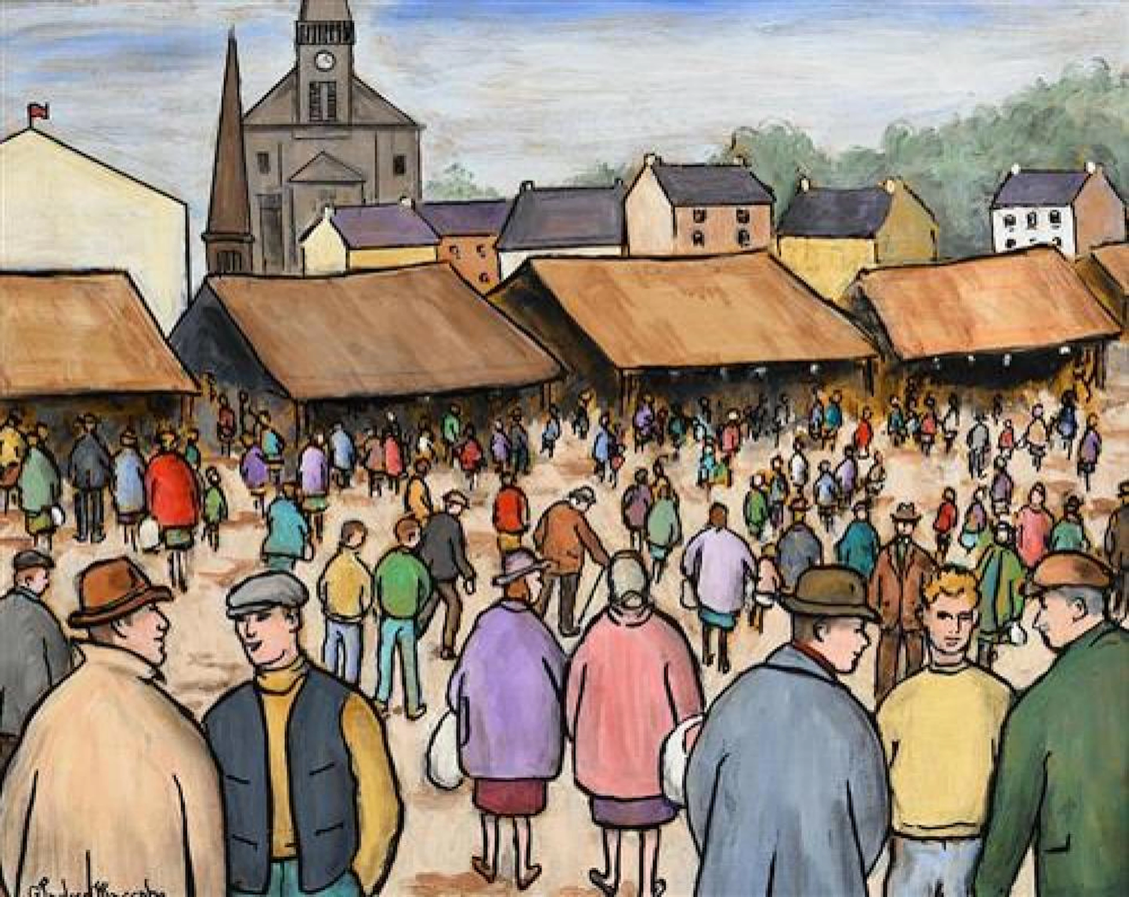 Gladys Maccabe ROI FRSA MA HRUA (1918-2018) The Lammas Fair in the Afternoon