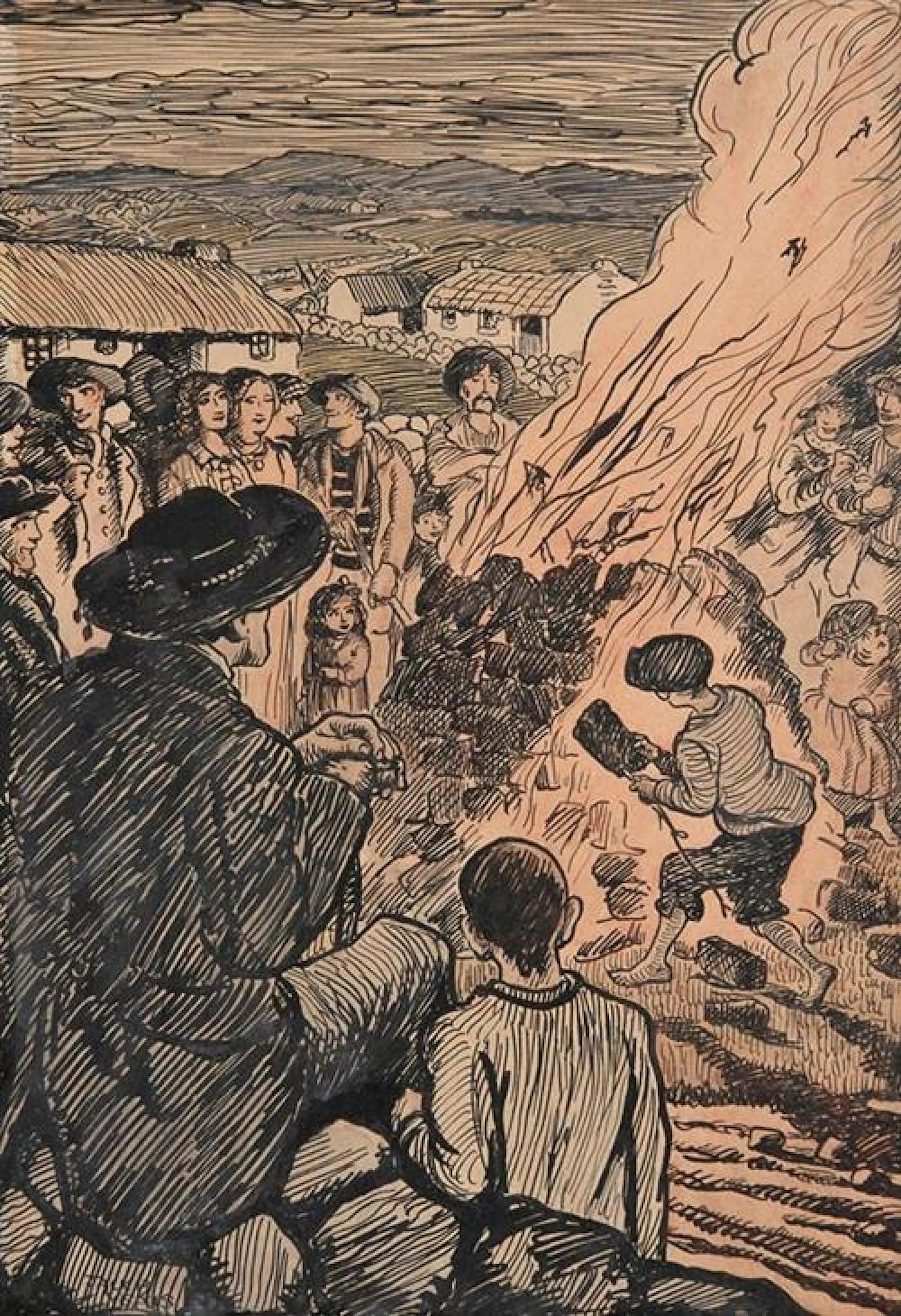 Jack Butler Yeats RHA (1871-1957) St. John's Eve Bonfire Night