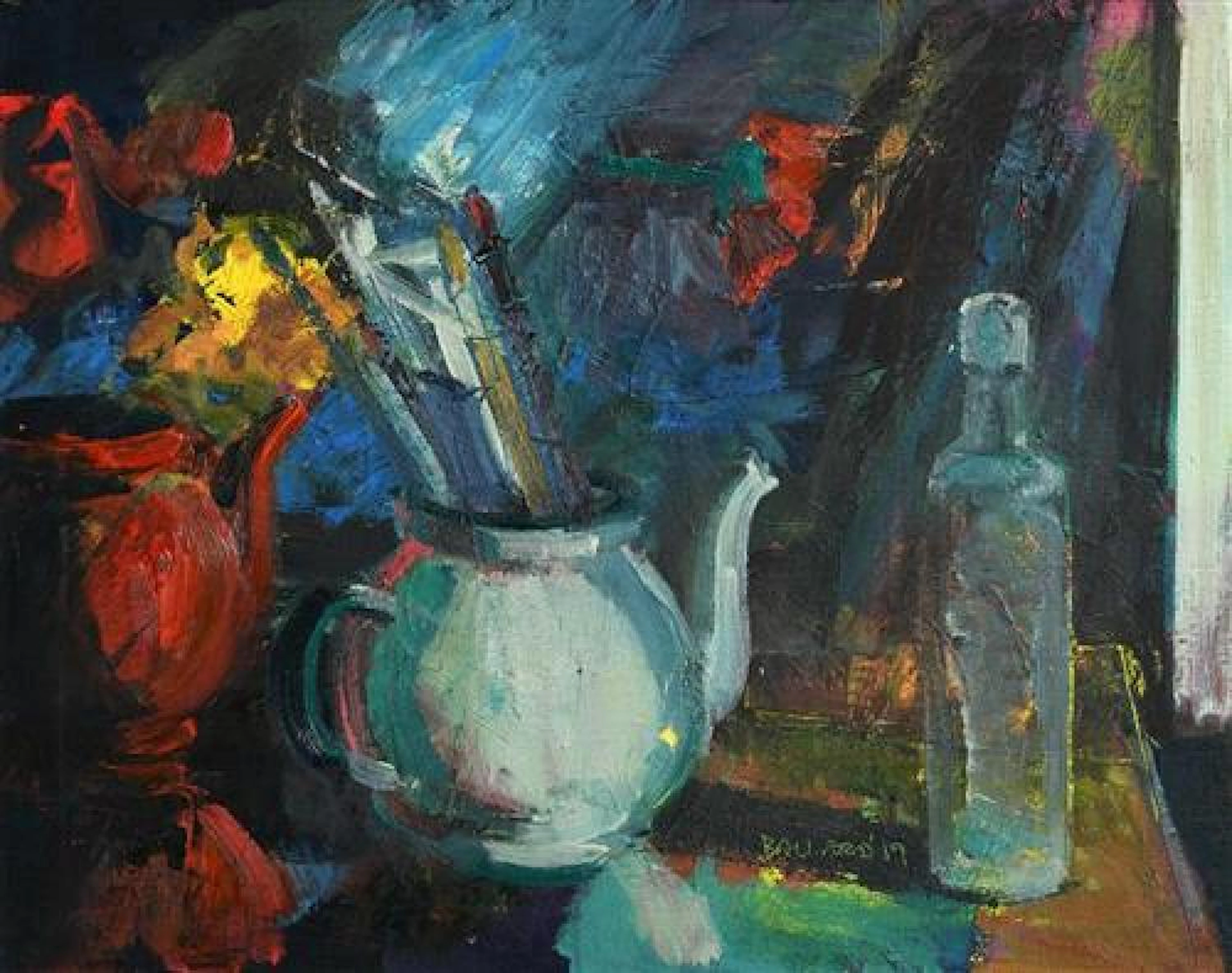 Brian Ballard RUA (b.1943) Brushes in Teapot (2019)