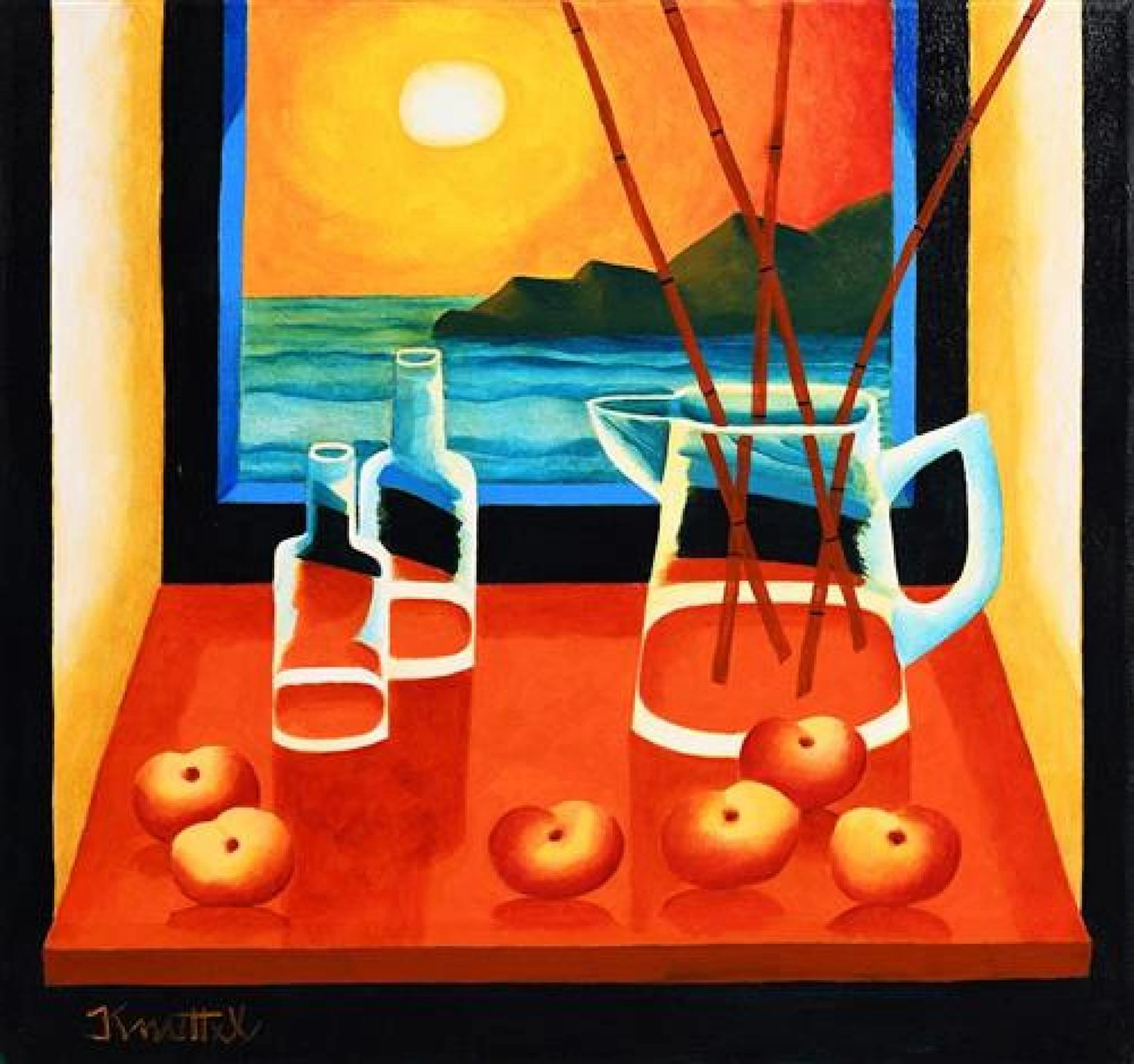 Graham Knuttel (b.1954) Still Life and Sunset