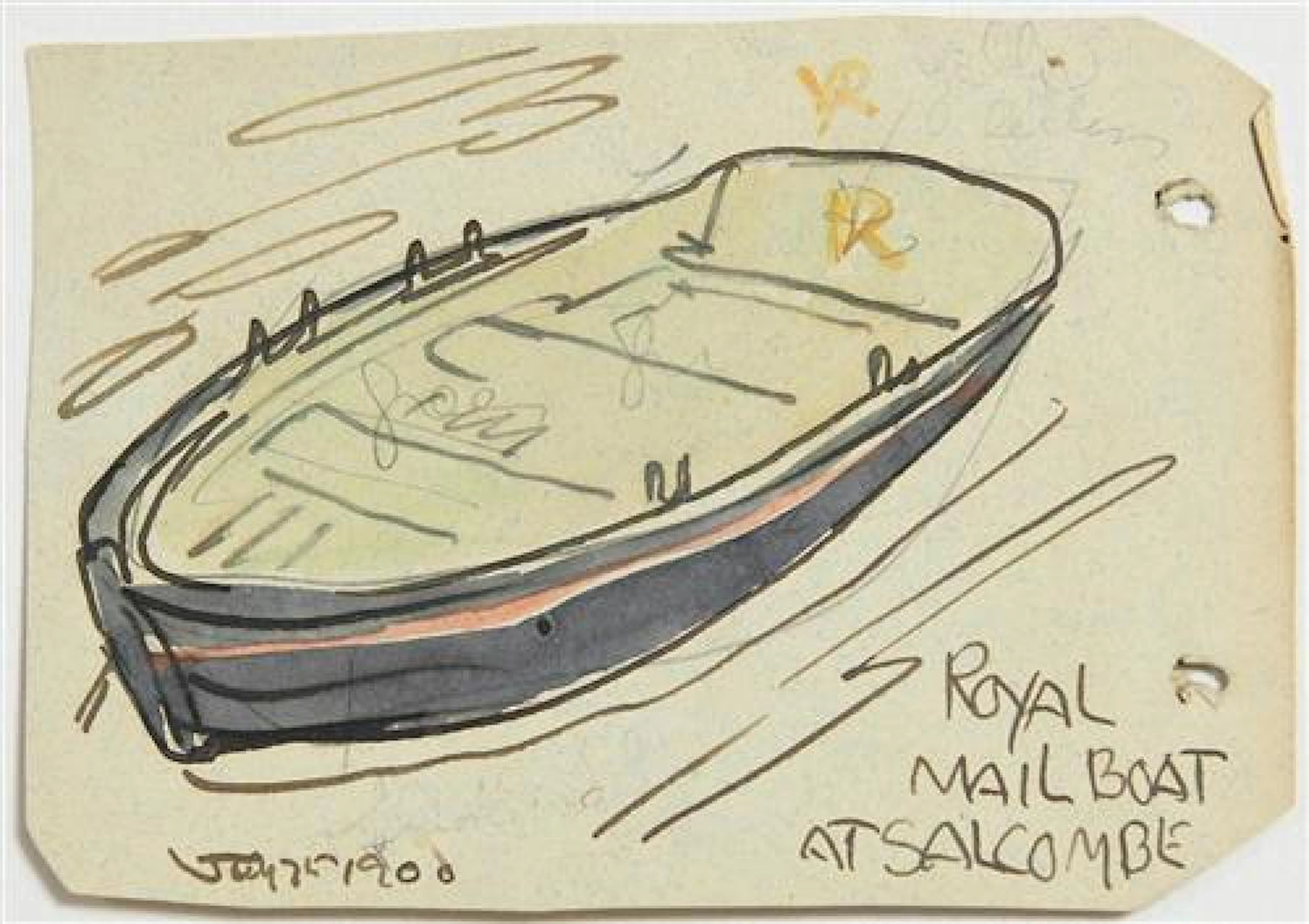 Jack Butler Yeats RHA (1871-1957) Royal Mail Boat at Salcombe