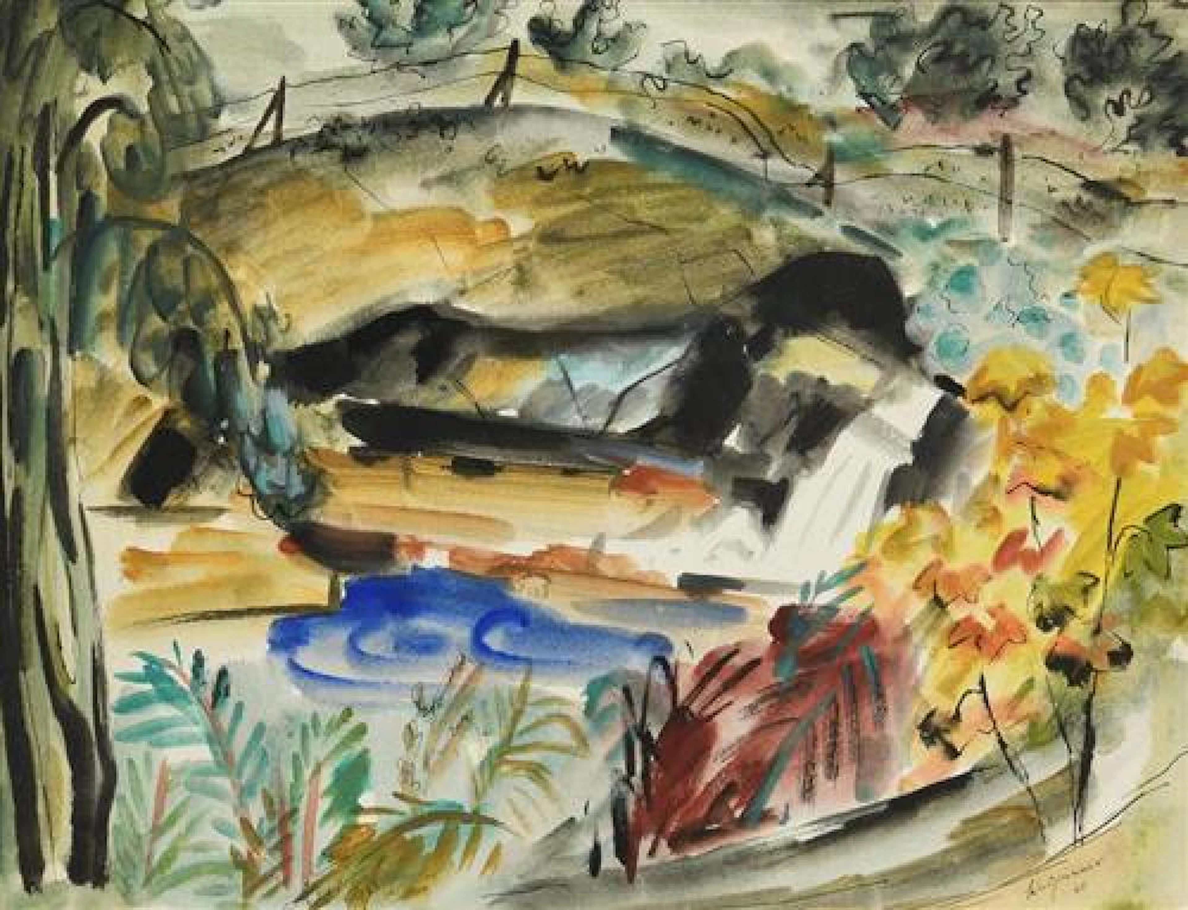Norah Allison McGuinness HRHA (1901-1980) Spring Lake, Co. Wicklow (1944)