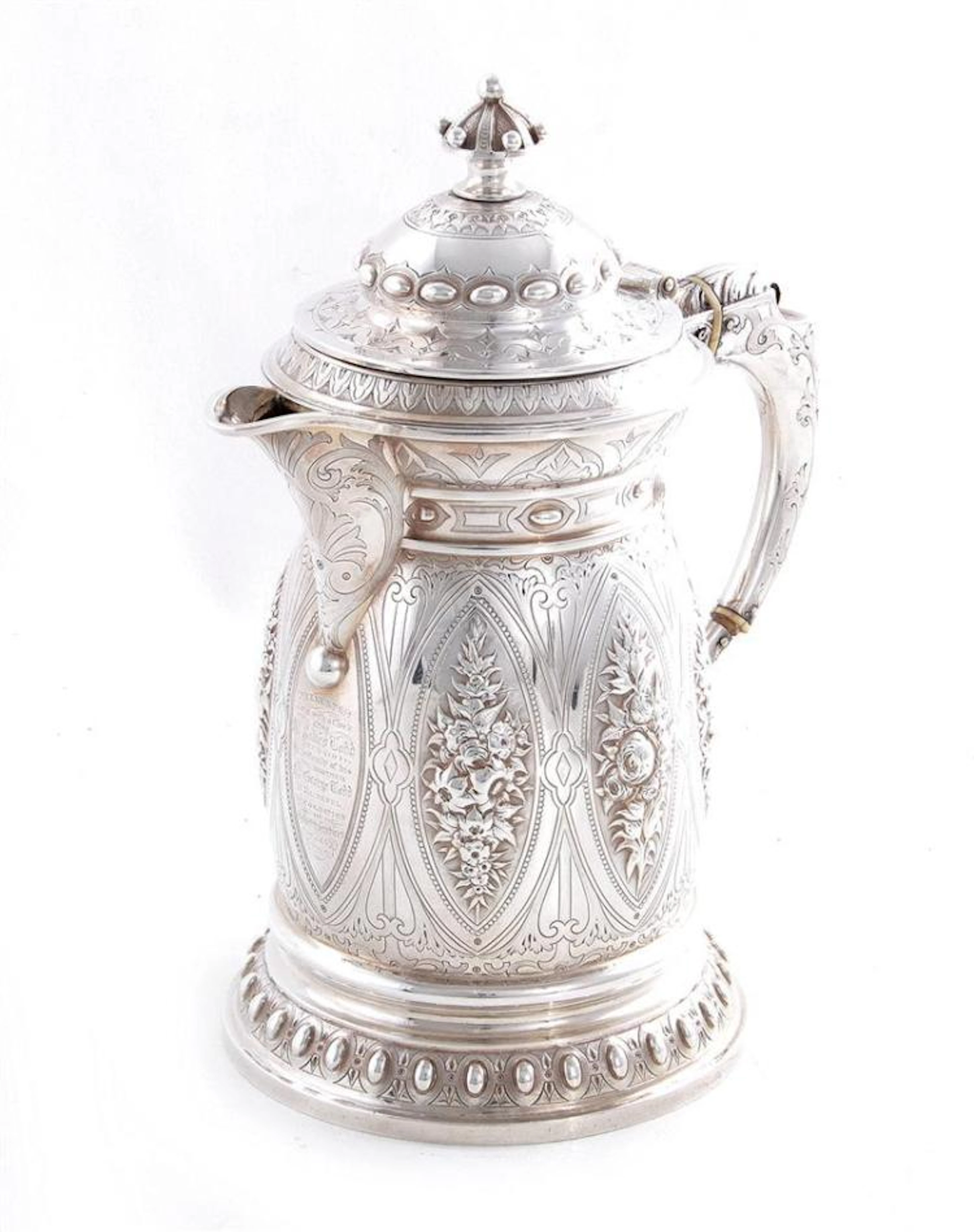 Scottish silver presentation jug, William Marshall