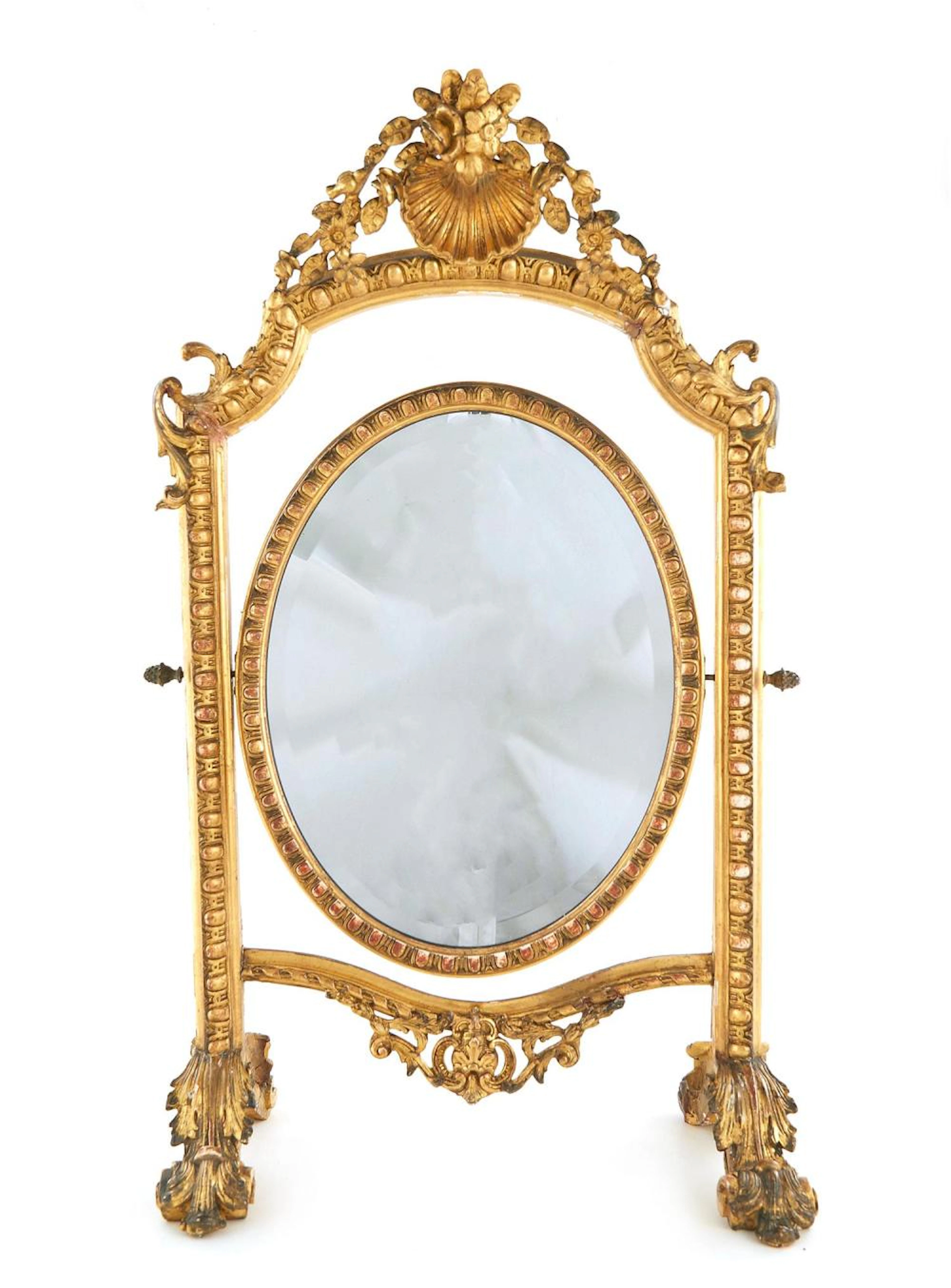 Continental Carved Giltwood Table Mirror