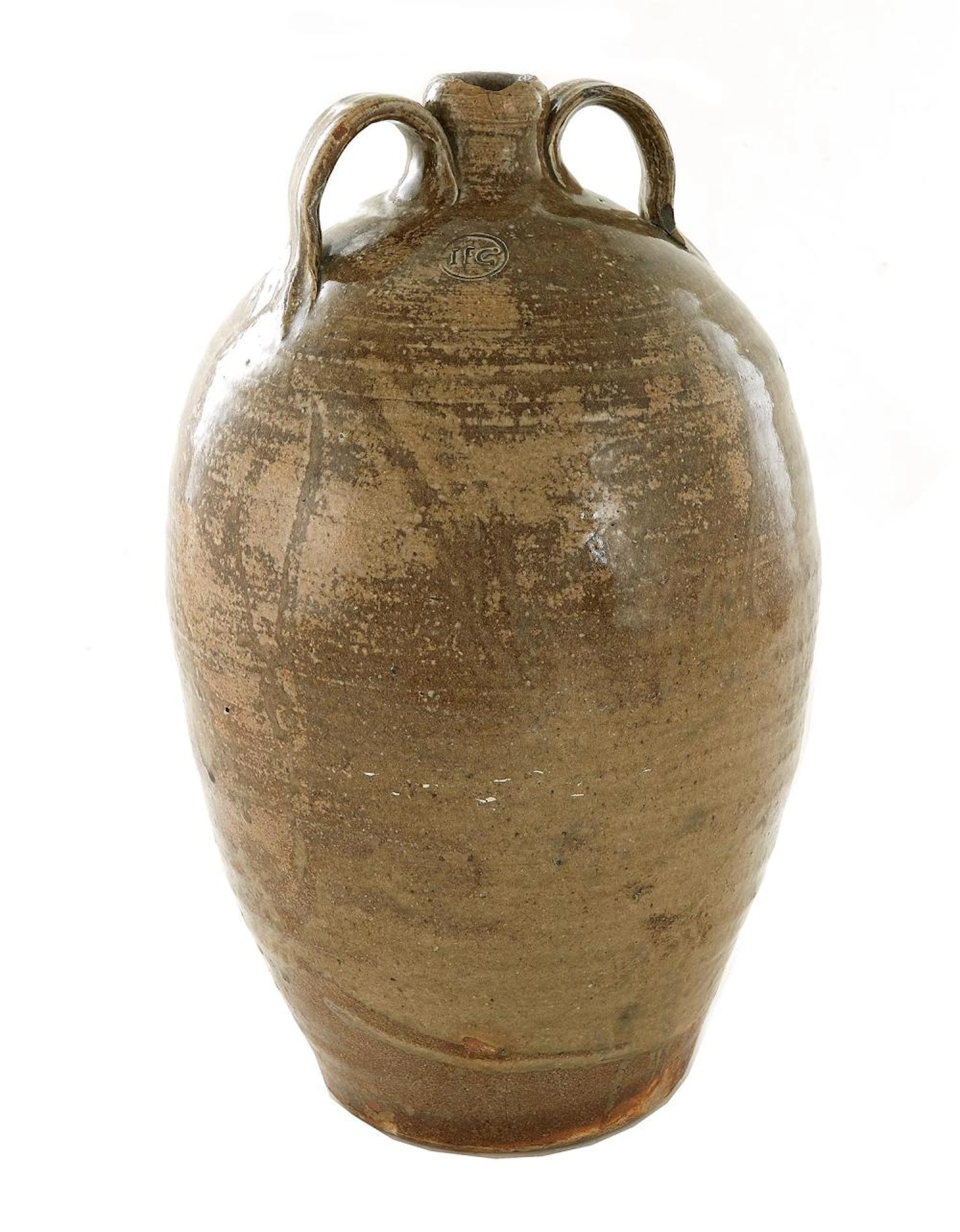 South Carolina Stoneware Jug, Signed Isaac E. Gay