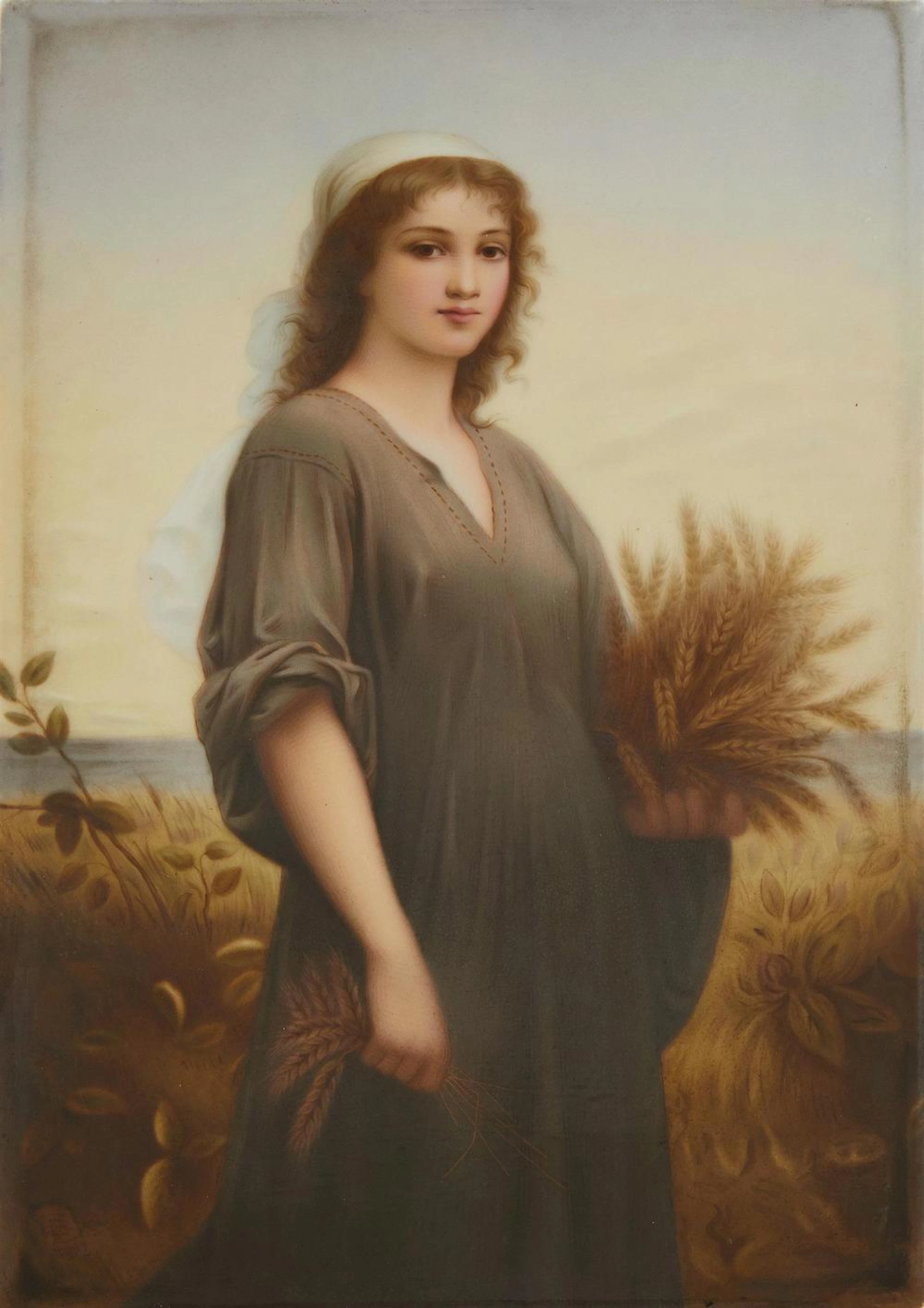 Berlin Porcelain Plaque of Ruth