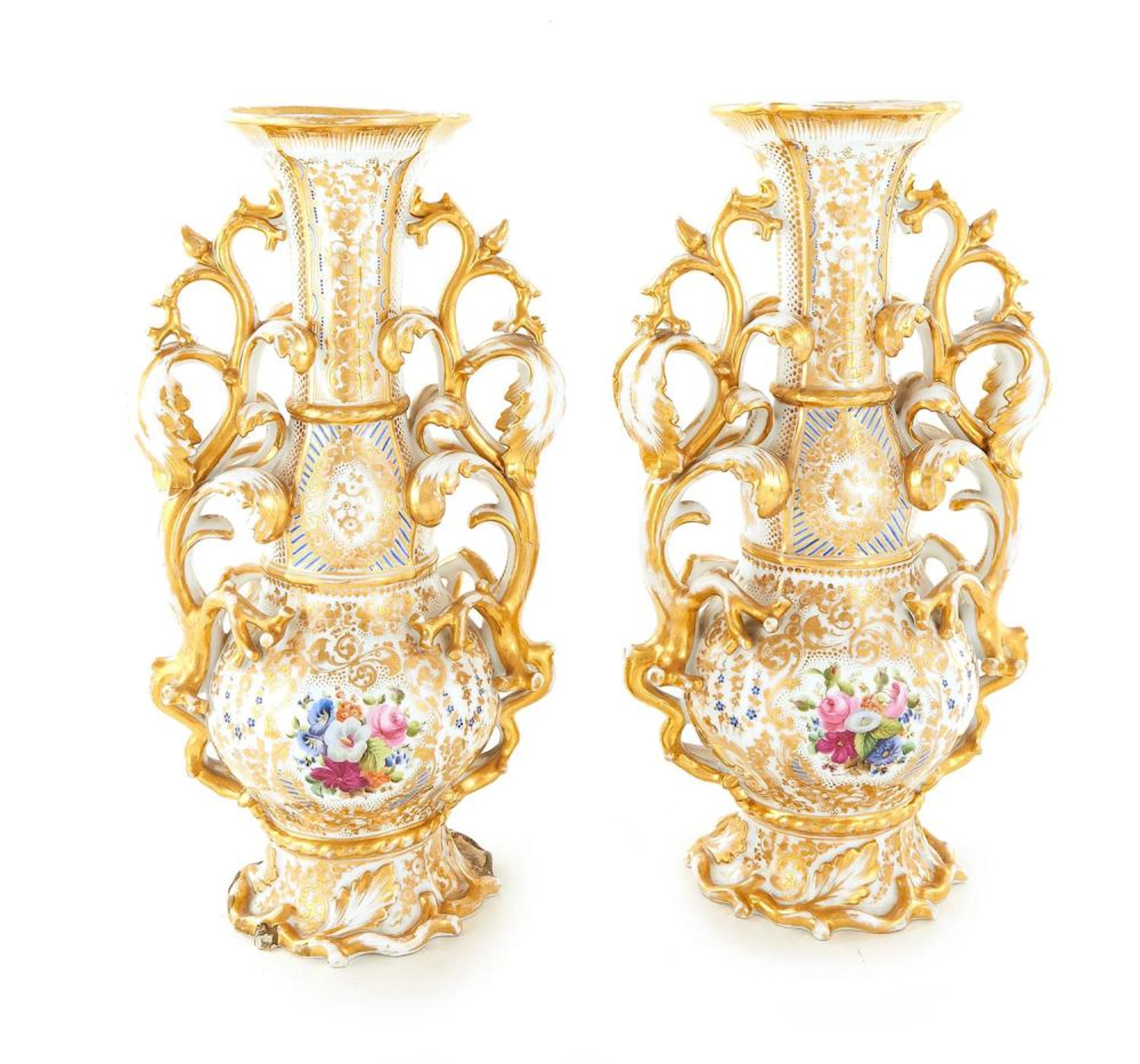Pair Paris Porcelain Vases (2pcs)
