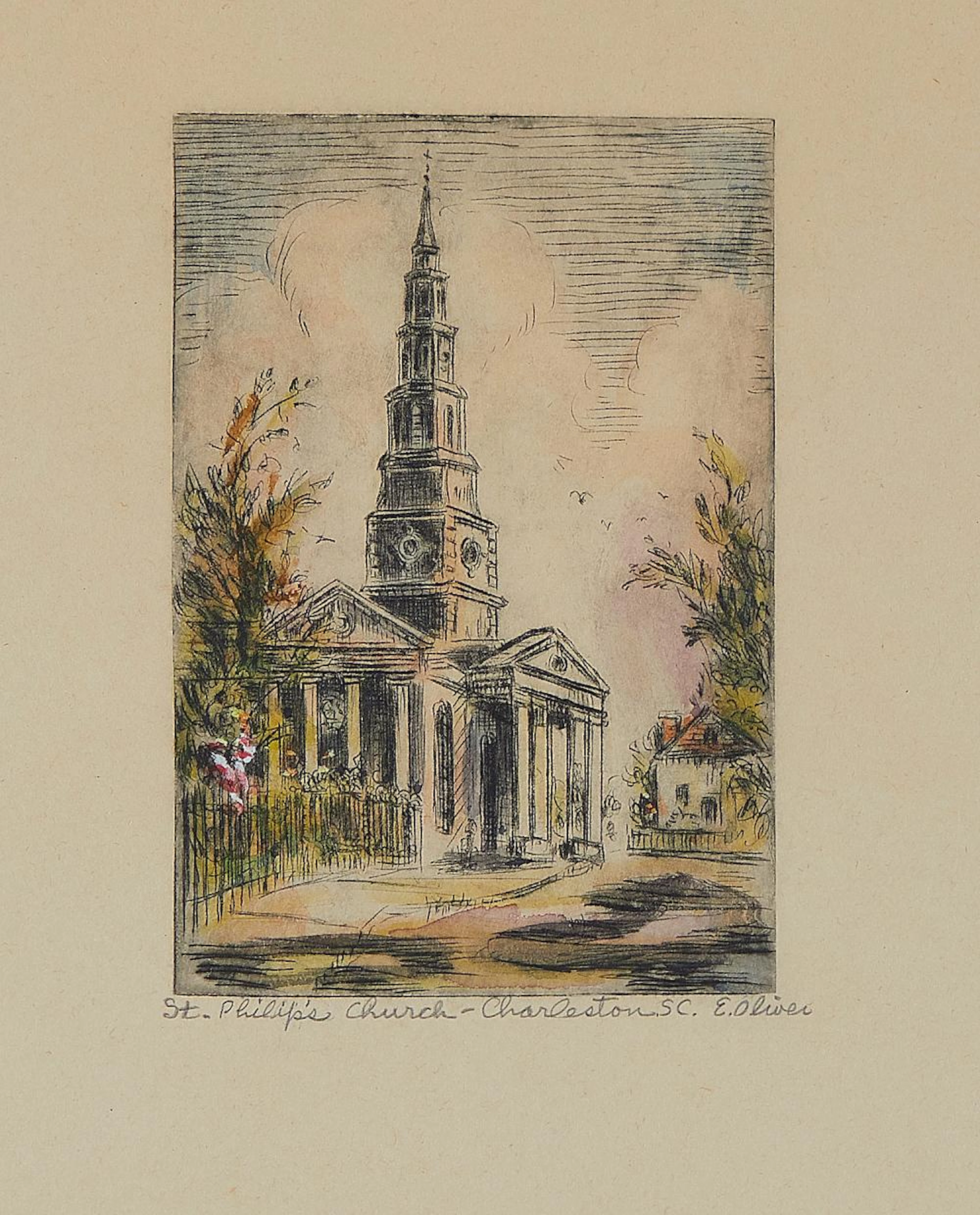 Charleston Renaissance Etchings by American Artists (5pcs)