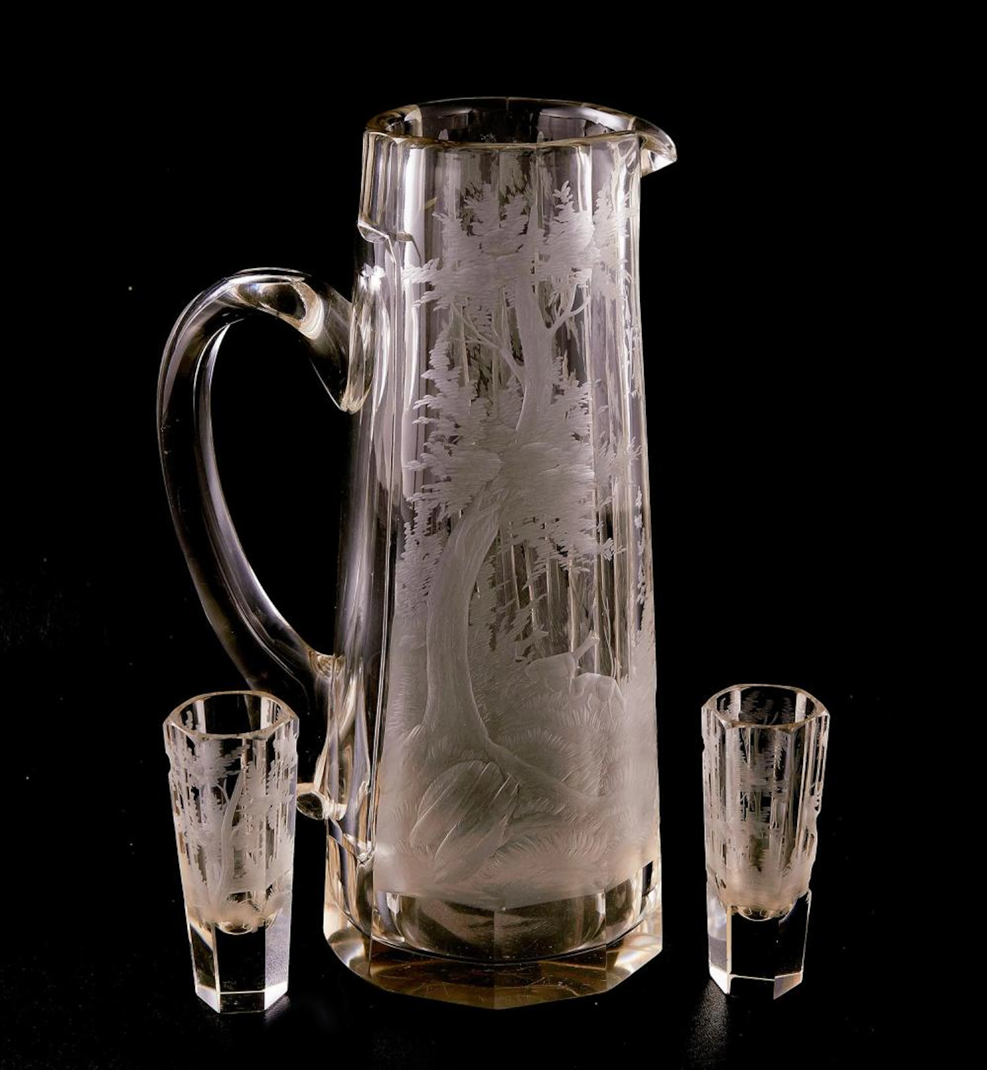 Bohemian Intaglio-Etched Beverage Set (13pcs)