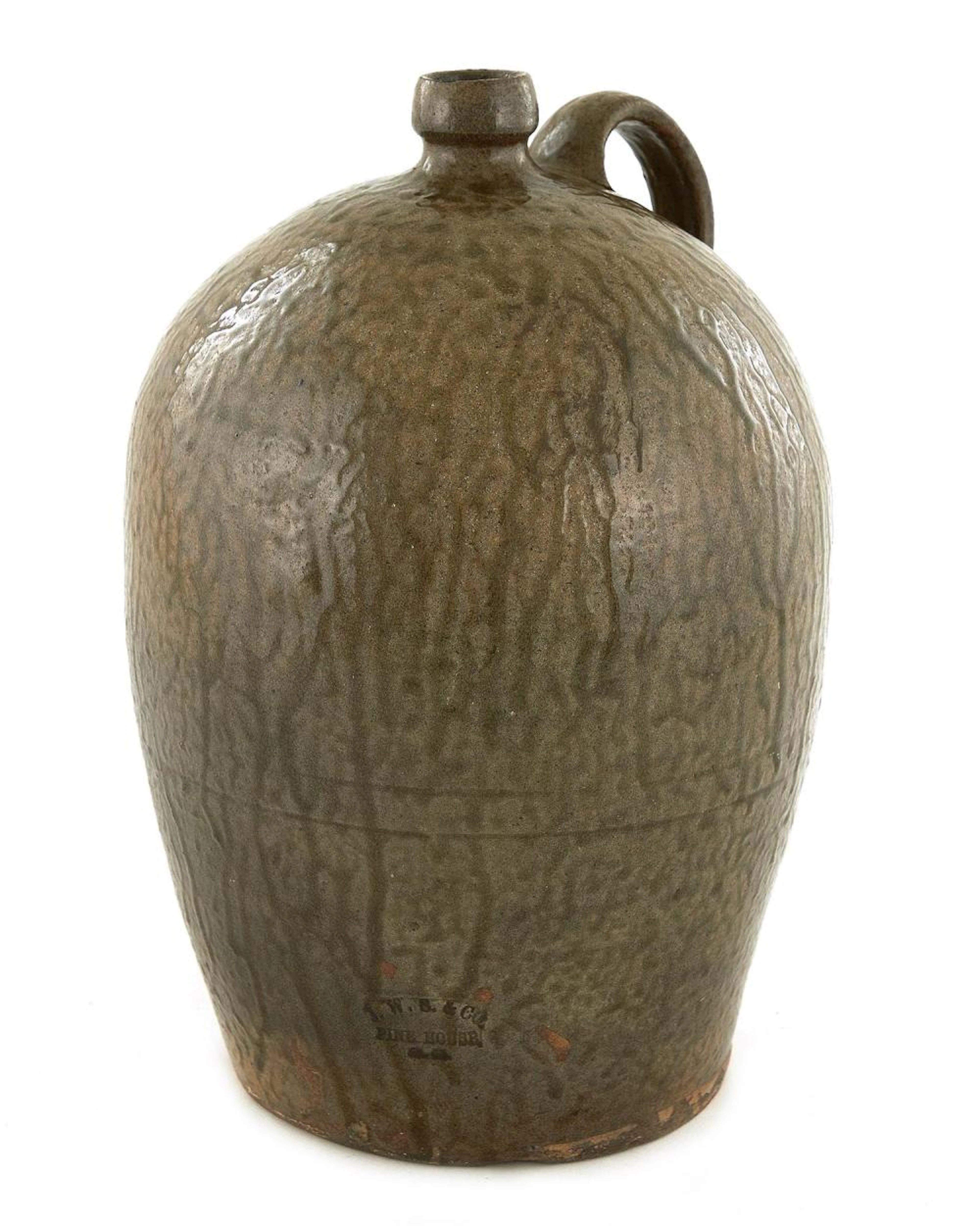 Southern Stoneware Jug, Stamped: John W. Seigler
