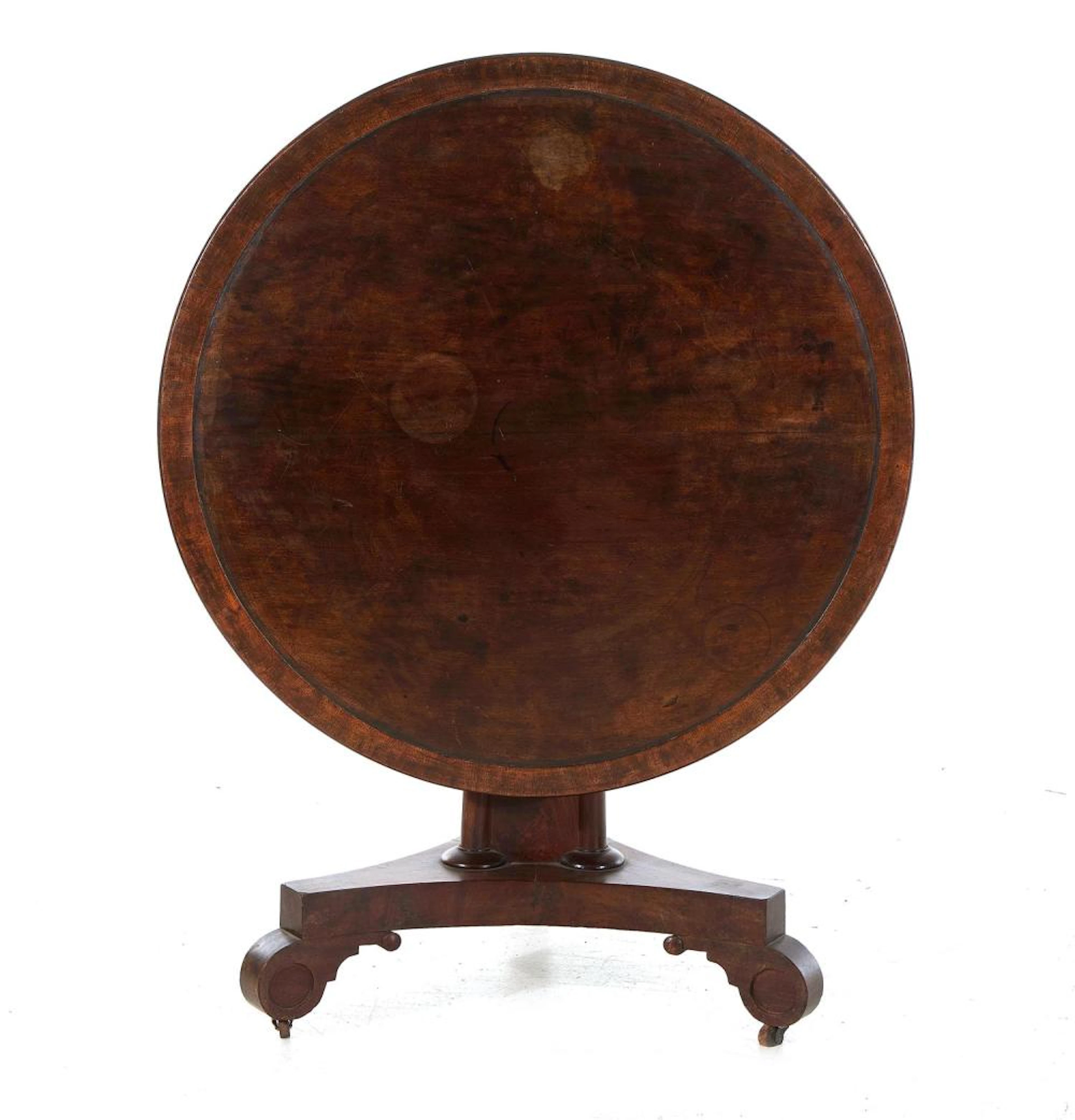 Classical Mahogany Tilt-Top Center Table