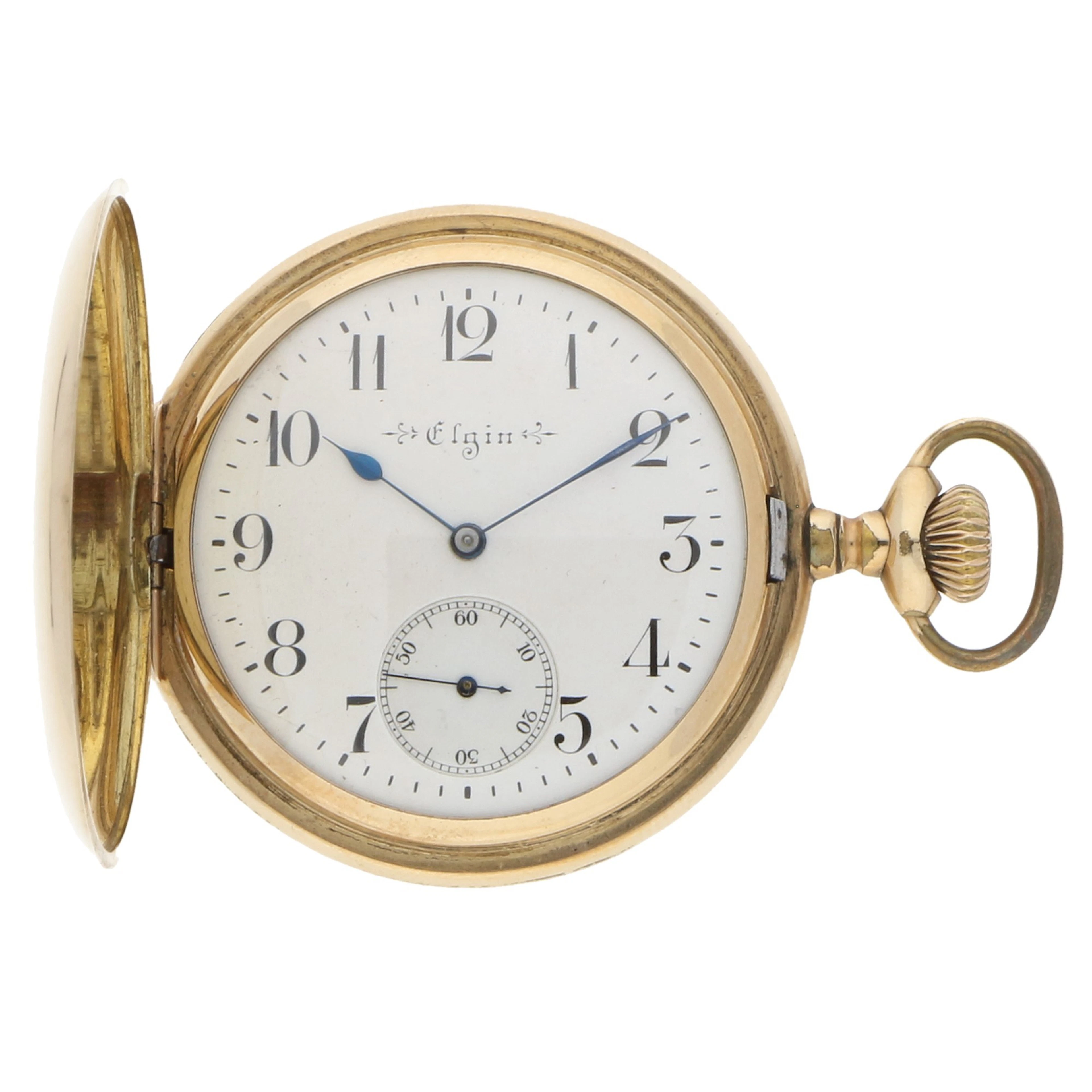 ELGIN TASCHENUHR vergoldet.