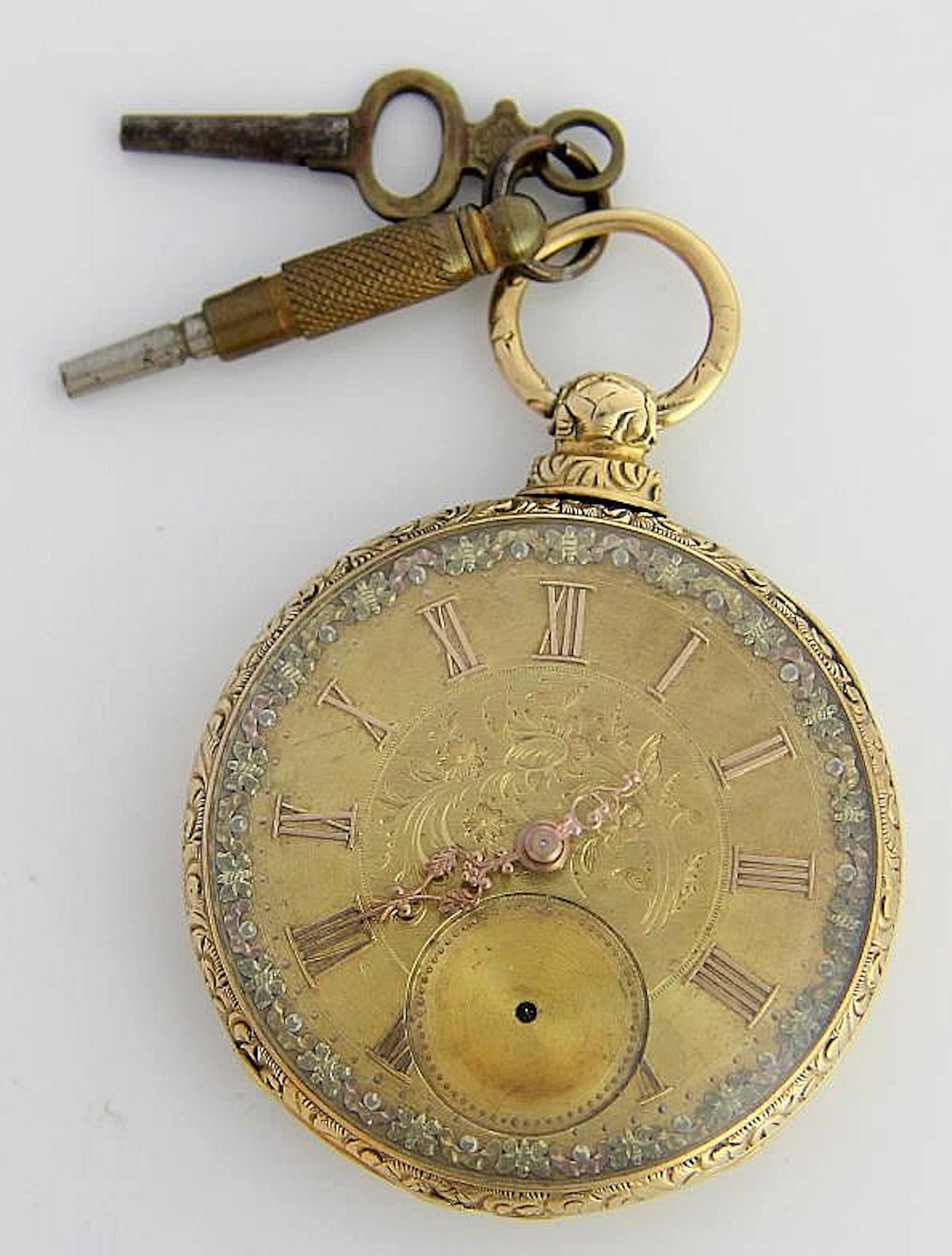 A gentleman's 18ct gold pocket watch Having yellow