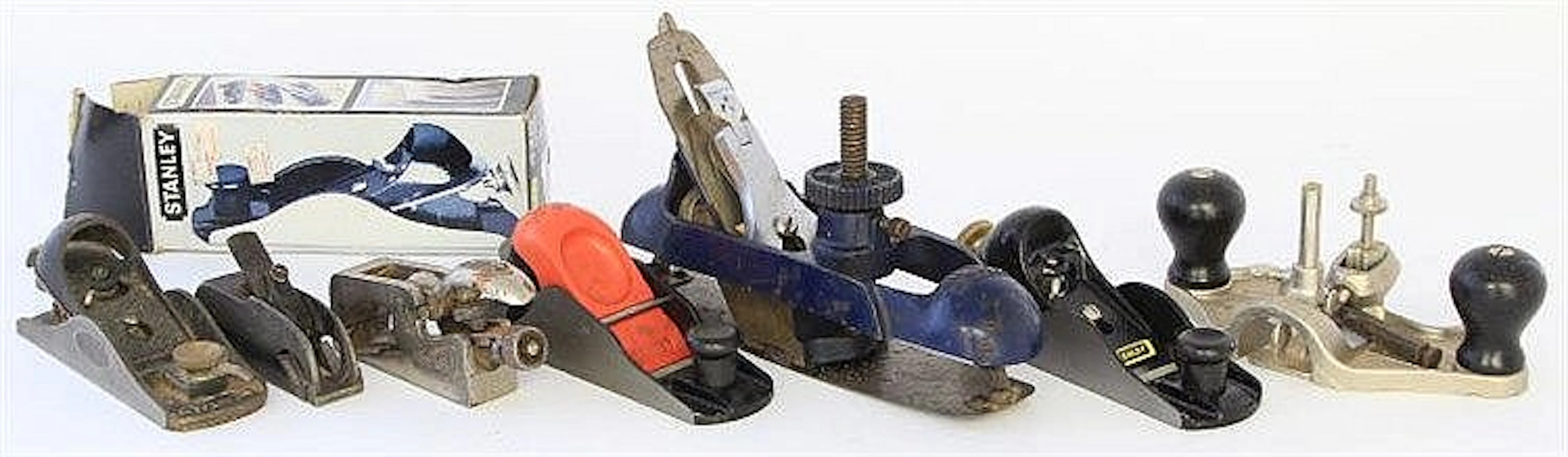Eight various woodworking planes To include Stanle