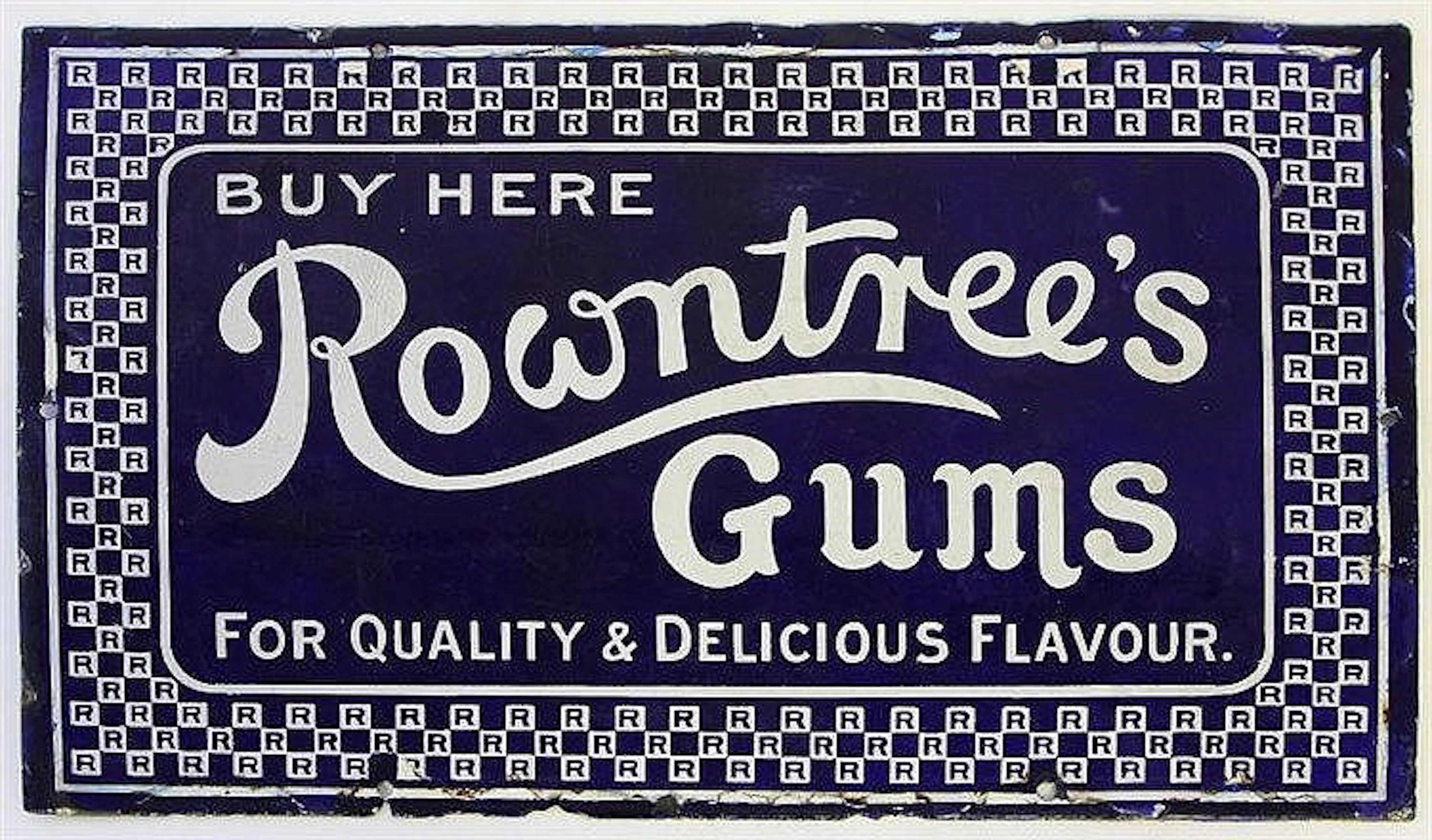 An advertising Rowntree's Gums enamel sign Entitle