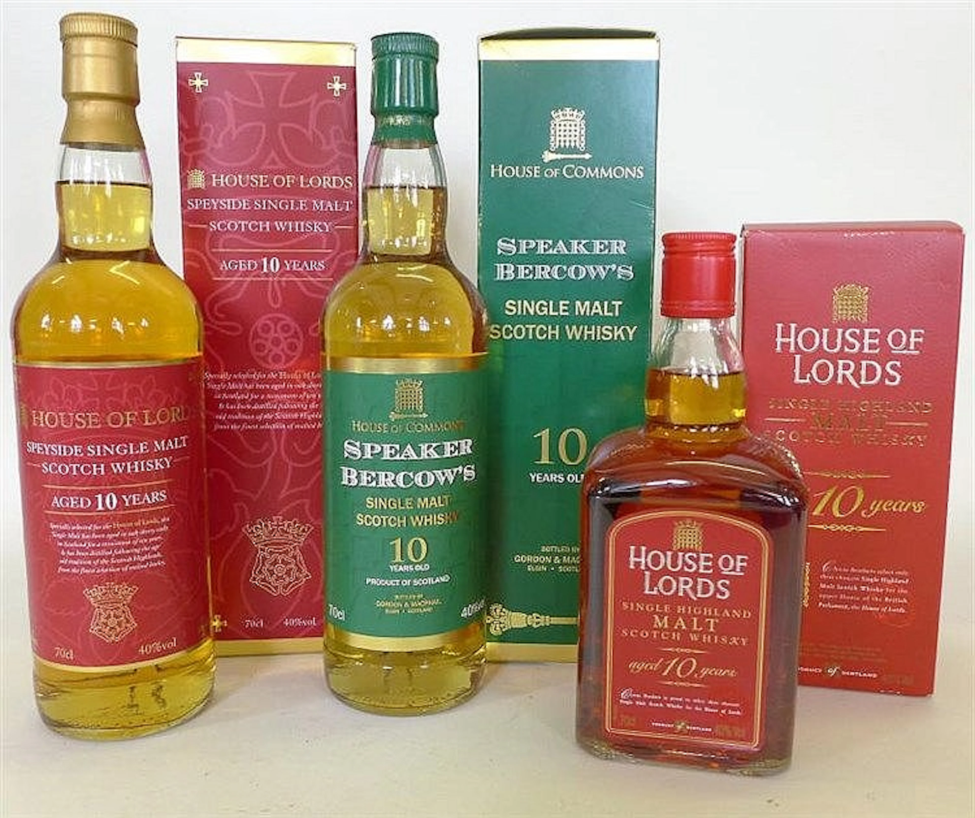 3 bottles mixed lot of Houses of Parliament (Westm
