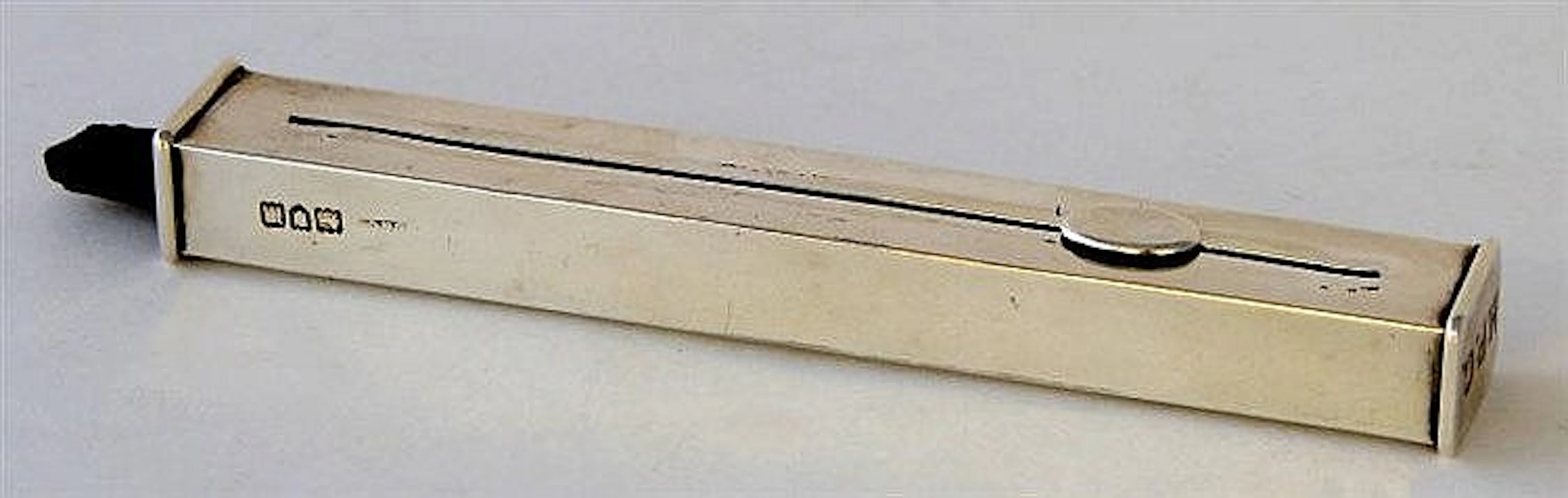 A silver wax seal holder Of typical form, with the