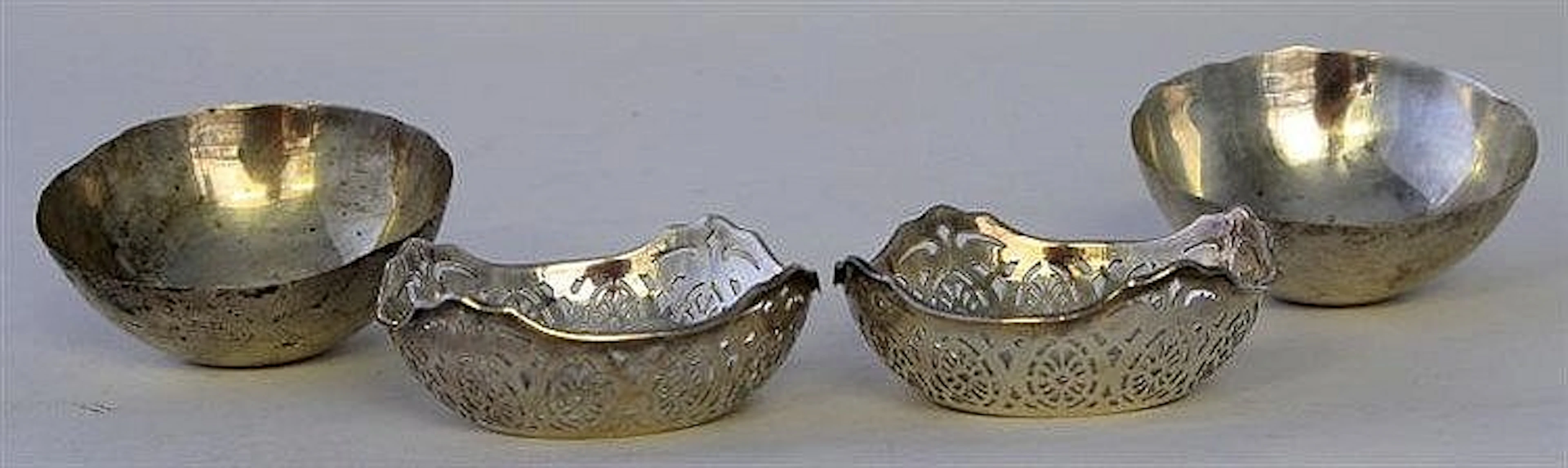A modern silver pair of bon-bon dishes Of plain ci